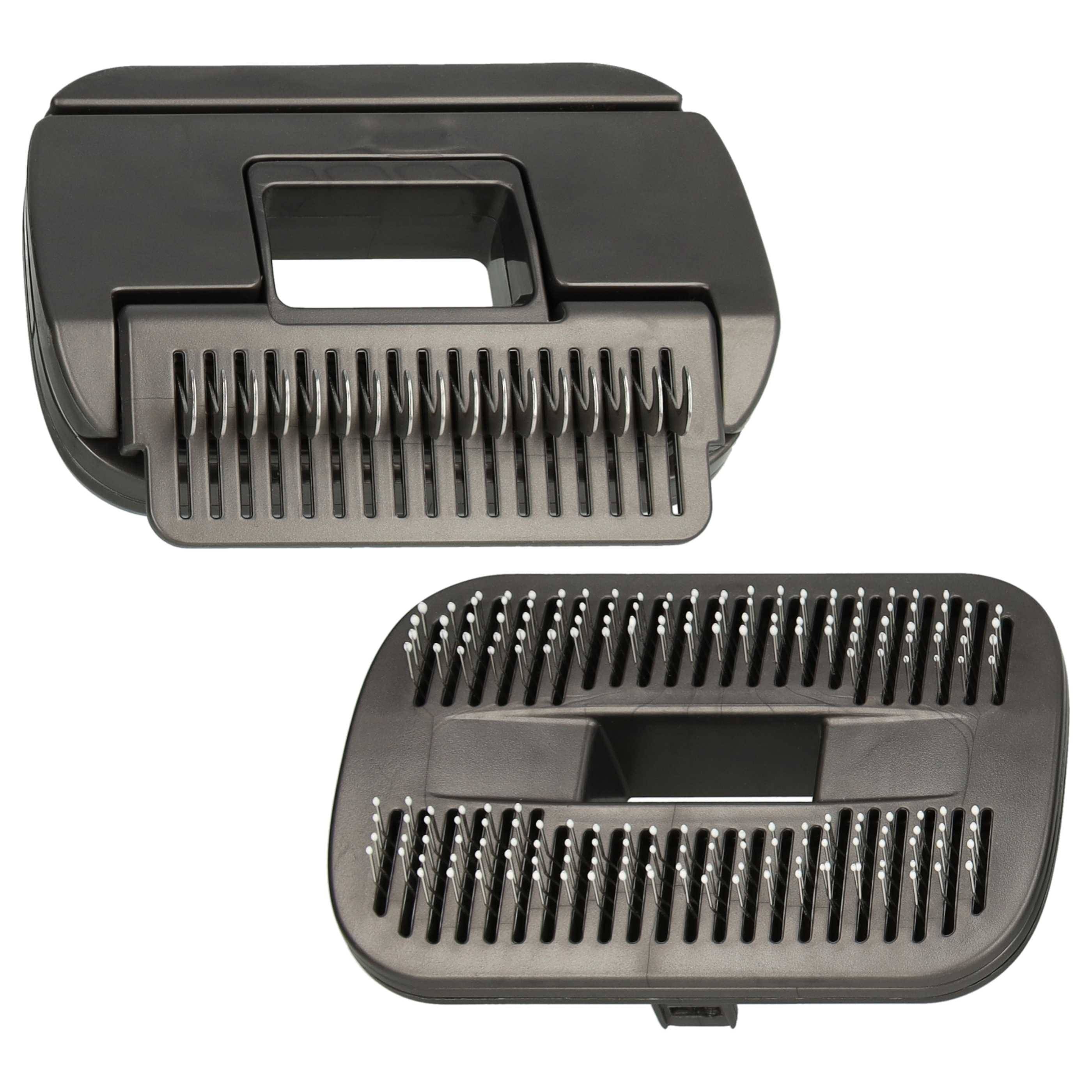 vhbw 2-in-1 Tierhaar-Bürste kompatibel mit Dyson V7 Motorhead, V7 Fluffy (altes Modell) Staubsauger - Selbstreinigend, Inkl. Anschluss-Adapter
