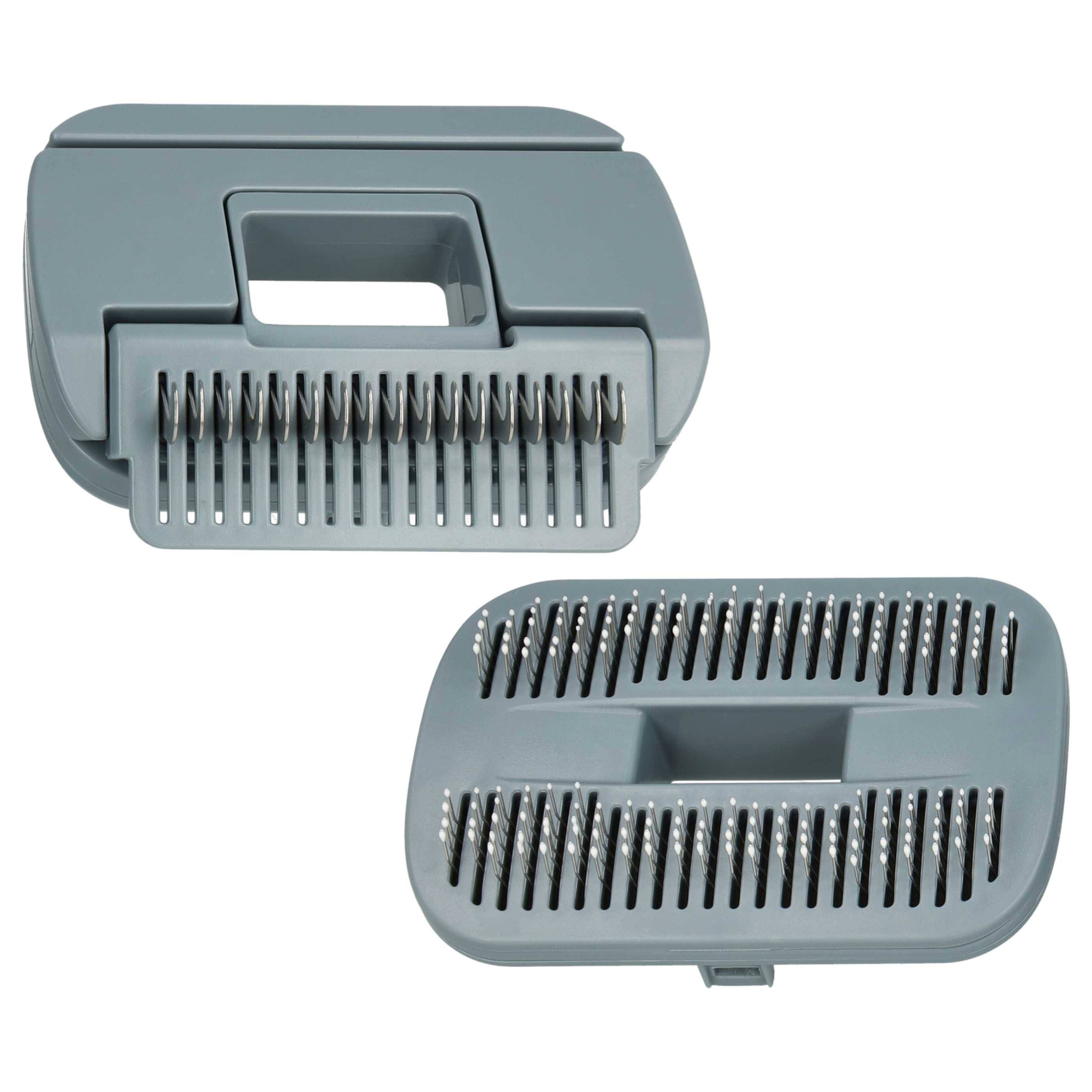 vhbw 2-in-1 Tierhaar-Bürste kompatibel mit Dirt Devil M5051-7, M5051-4, M5051-6, M5051-5 Staubsauger - Für 32 mm Rundanschluss, Selbstreinigend