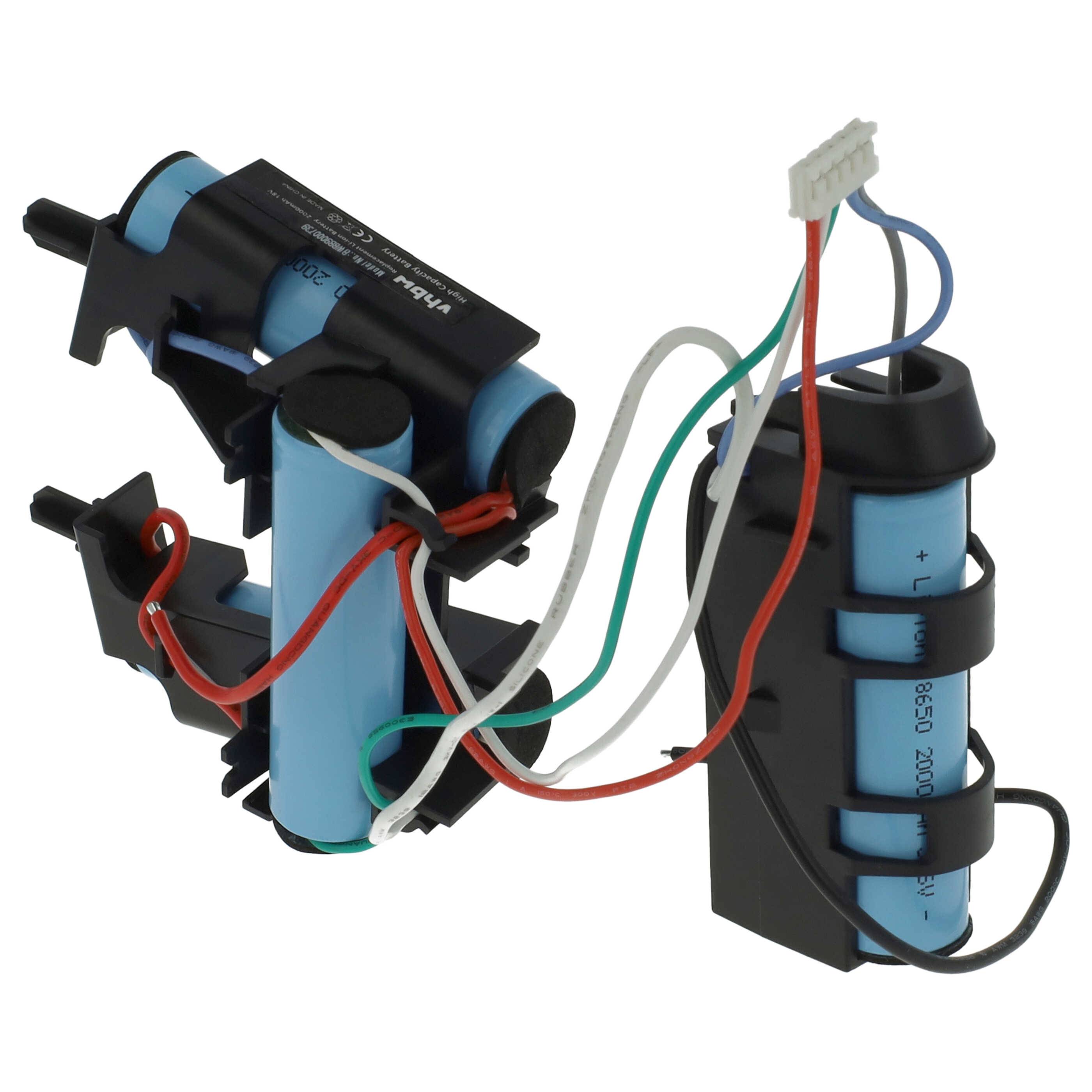 vhbw Akku kompatibel mit Electrolux EER75STM 90027757100, EER75STM 90094070500 Staubsauger Schwarz Blau (2000 mAh, 18 V, Li-Ion)