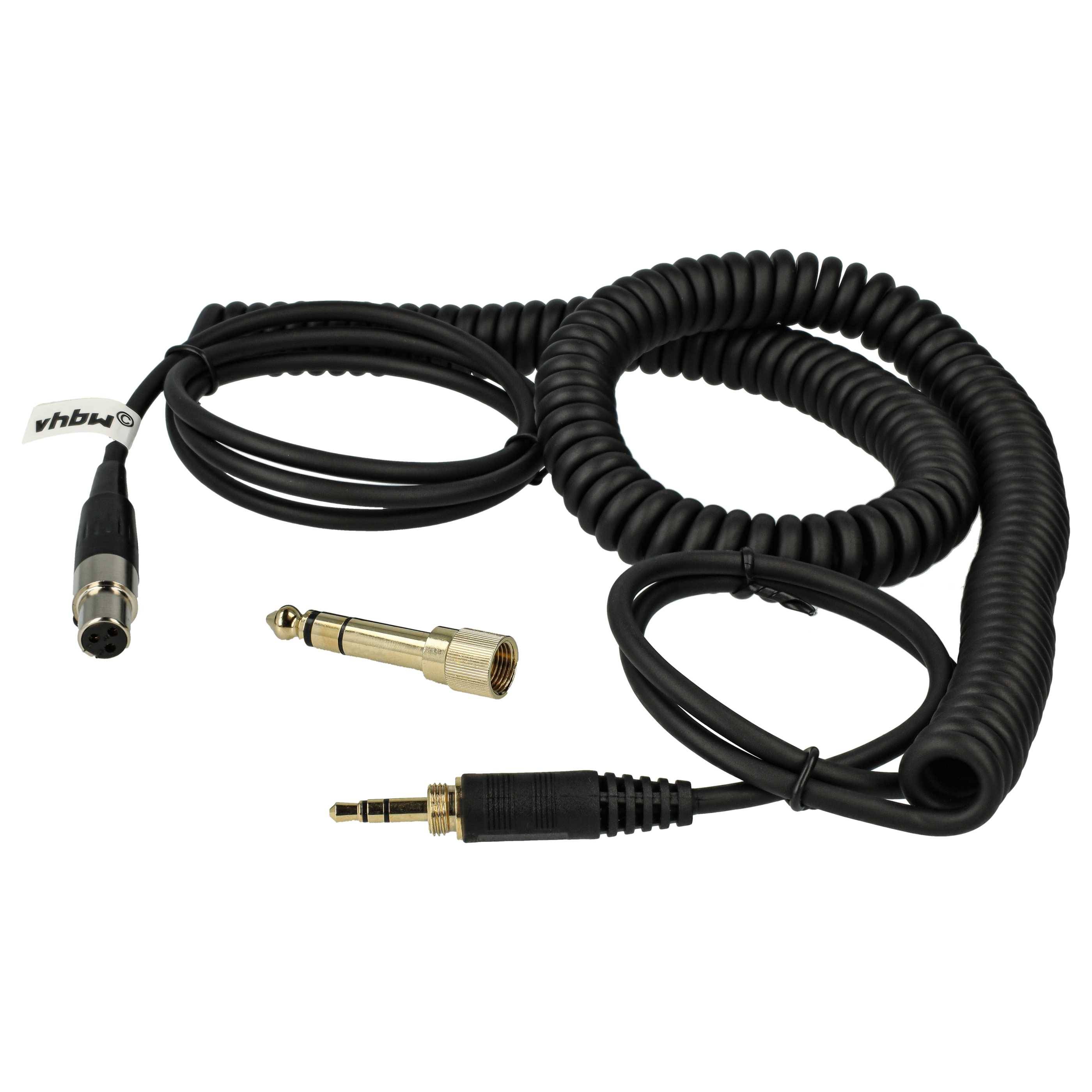 vhbw Audio AUX Kabel kompatibel mit AKG K240 Studio Kopfhörer - Audiokabel 3,5 mm Klinkenstecker, 100 - 300 cm, Schwarz