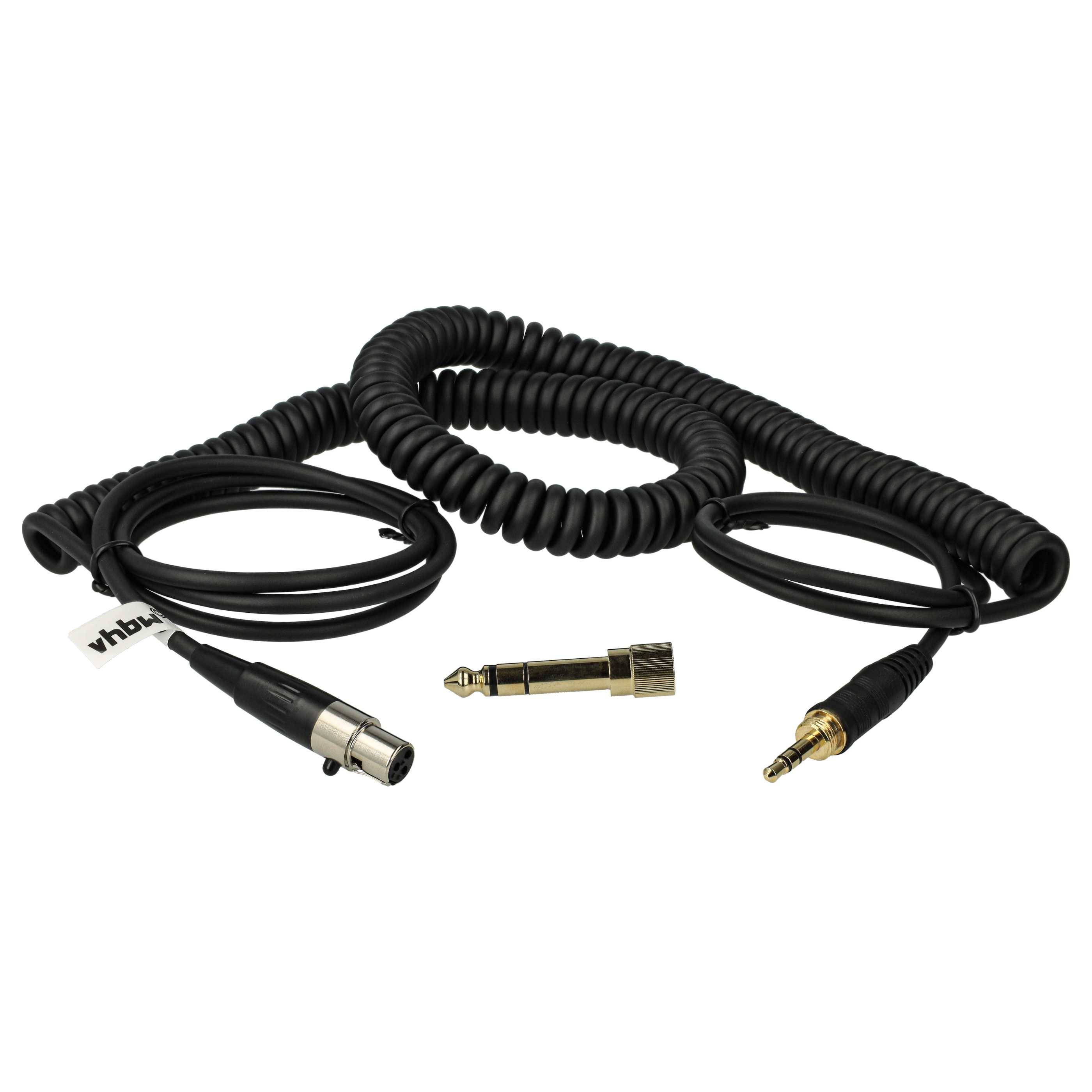 vhbw Audio AUX Kabel kompatibel mit AKG K181, K171 MK II, K240 MK II, K141 MK II Kopfhörer - Audiokabel 3,5mm Klinkenstecker, 100 - 300 cm Schwarz