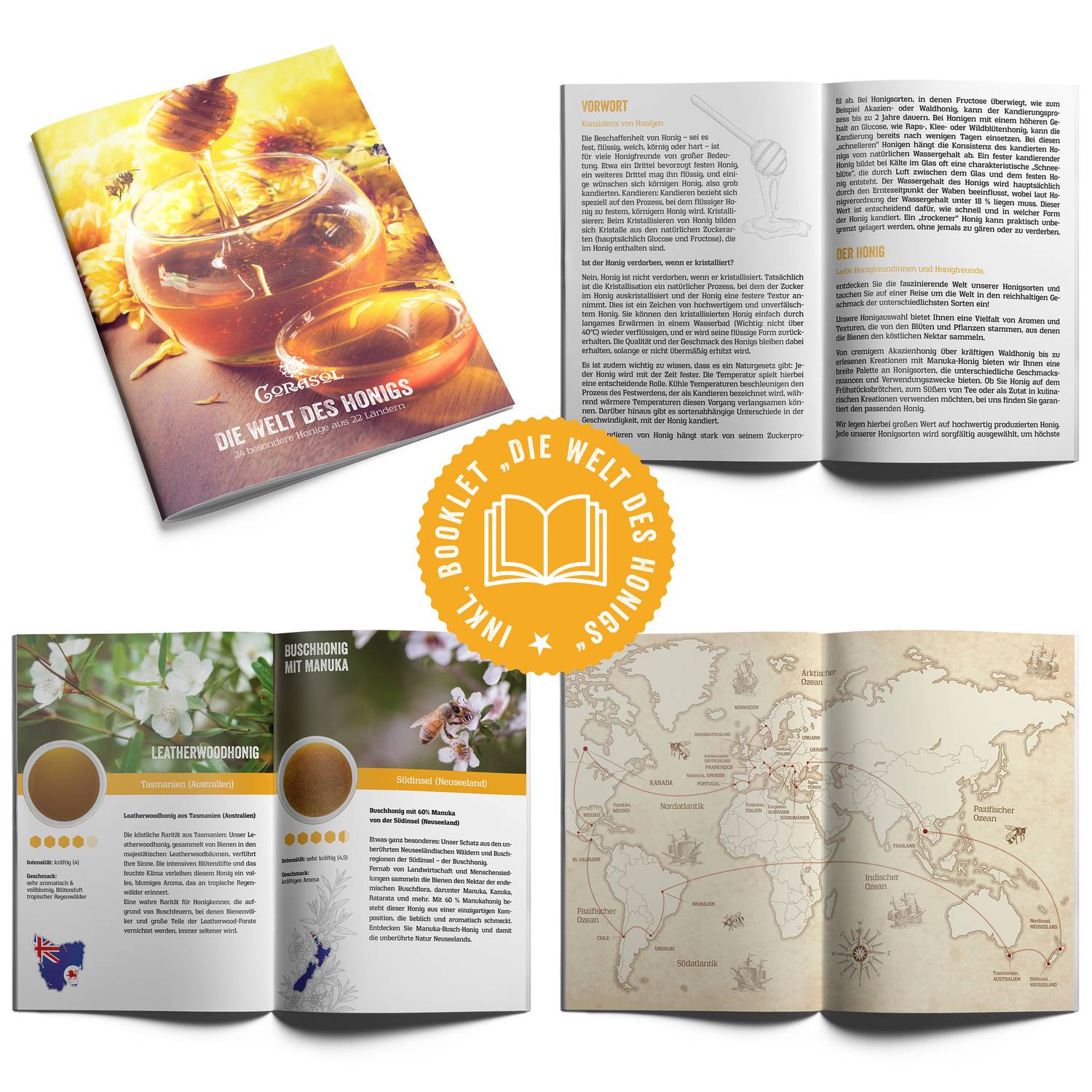 Corasol Premium Honig-Weltreise Adventskalender (1200 g)