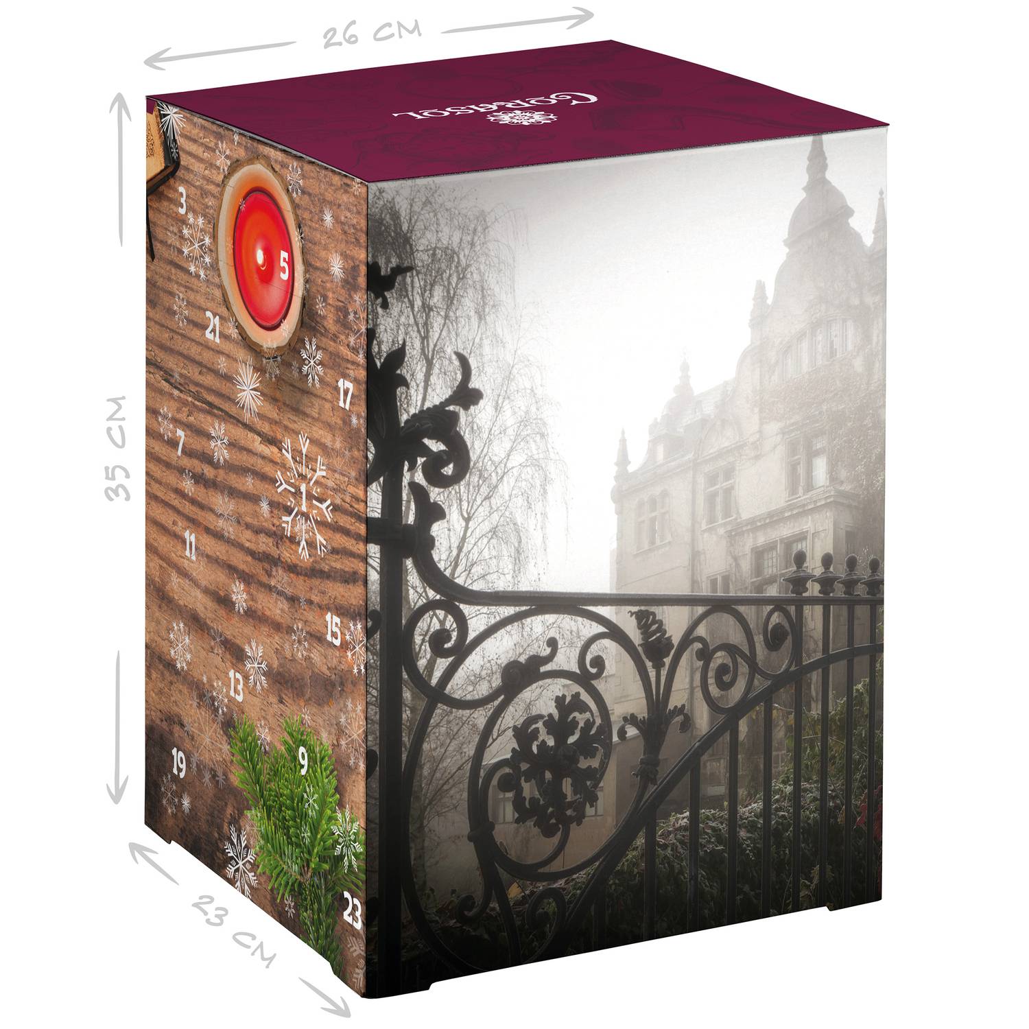 Corasol Snack & Krimi Adventskalender mit Nüssen, Snacks, Schokolade & Krimi-Rätsel Booklet: Wo ist Lord Edgerton? (680 g)