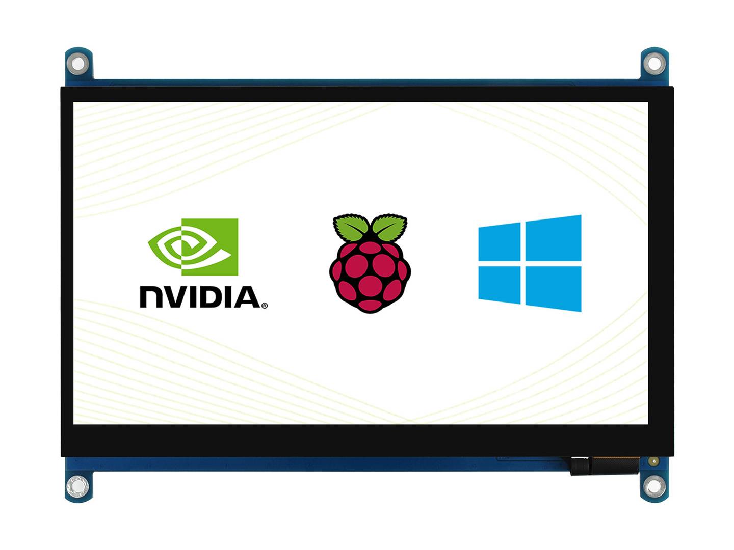 WaveShare 7inch QLED Quantum Dot Display, Capacitive Touch, 1024×600, G+G Toughened Glass Panel, Various Systems Support