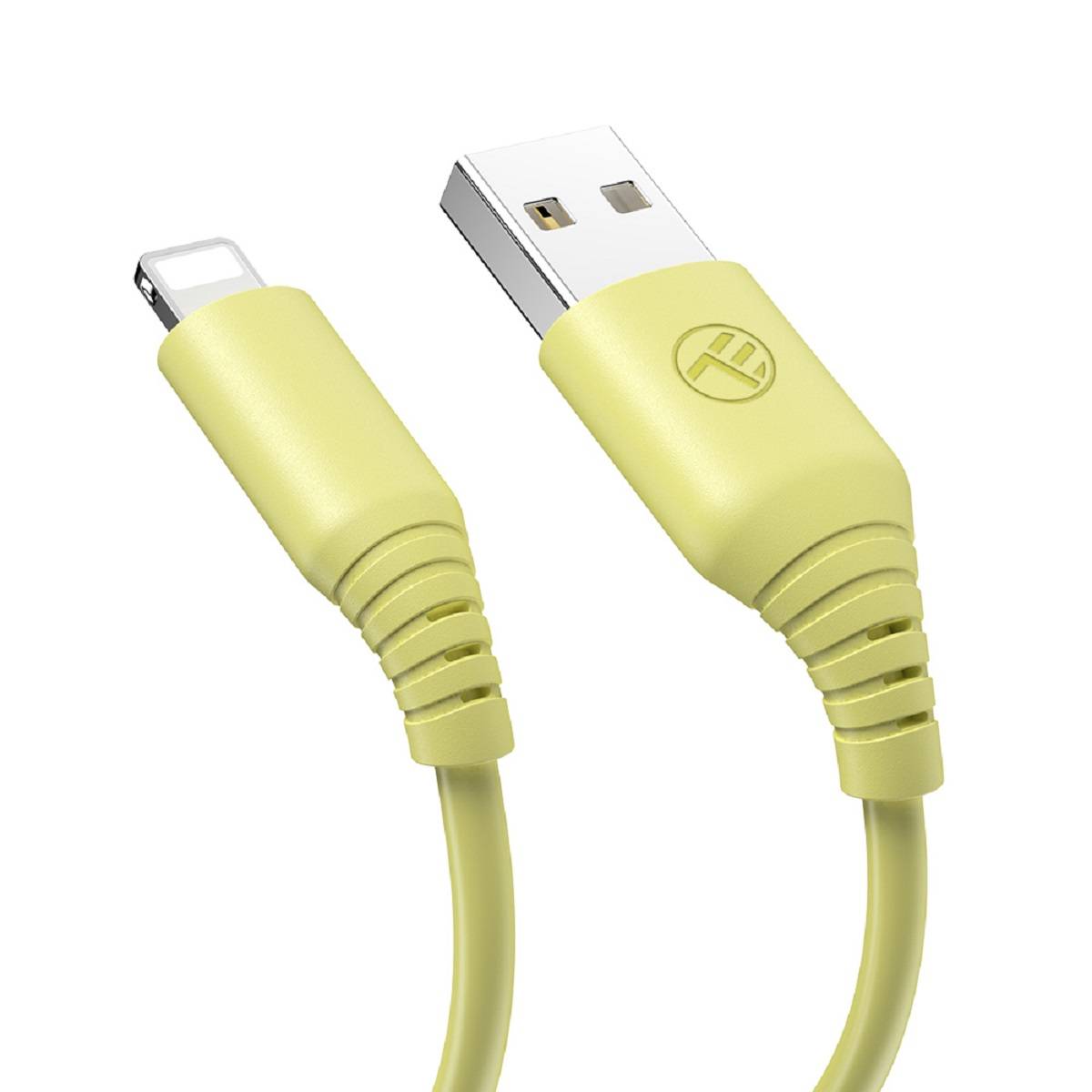 Tellur Silikon-Datenkabel USB auf Lightning, 3A, 1 m, gelb