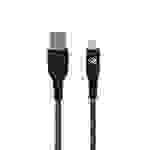 Tellur Green Datenkabel Apple MFI-zertifiziert, USB auf Lightning, 2,4 A, 1 m, Nylon, recycelter Kunststoff, schwarz