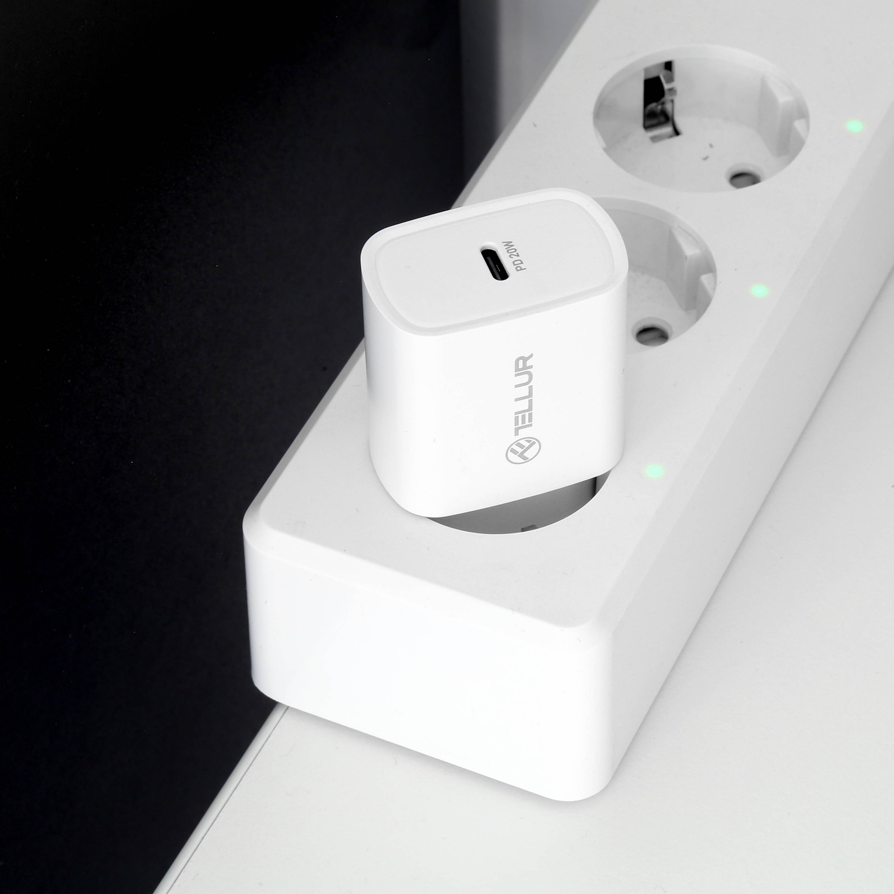 Tellur 20W USB-C PD Wandladegerät, weiß