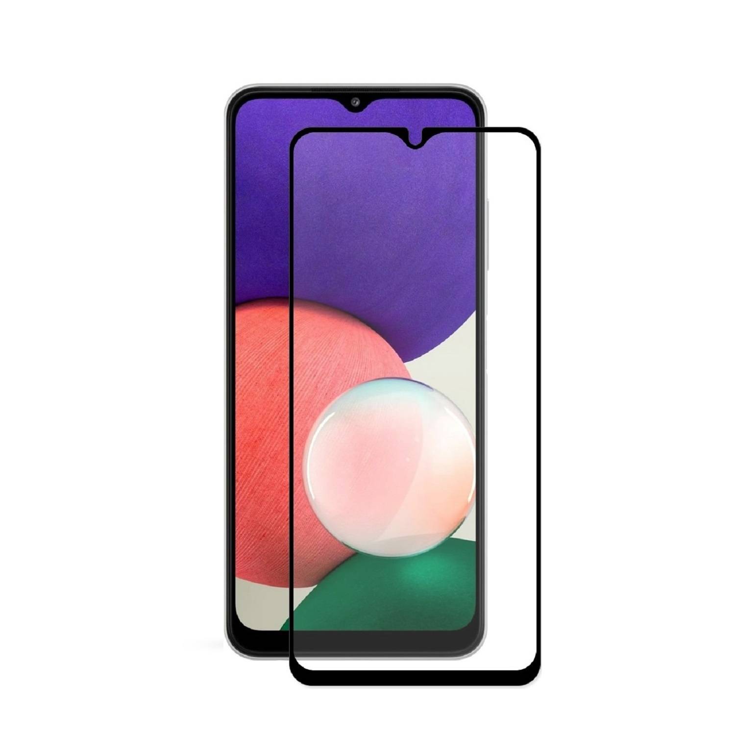 1x 9H Panzerglas für Samsung Galaxy A22 5G FULL COVER Displayschutz Schutzglas Hartglas Schutzfolie Panzerfolie KLAR Tempered echtes Displayglas