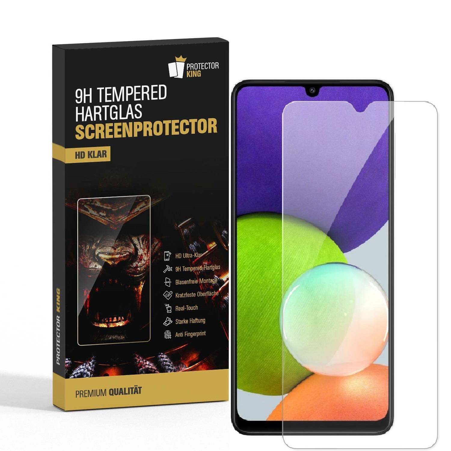 2x 9H Panzerglas für Samsung Galaxy A22 5G Displayschutz Schutzglas Panzerfolie Schutzfolie Hartglas Displayglas Tempered Glasfolie Sicherheitsglas