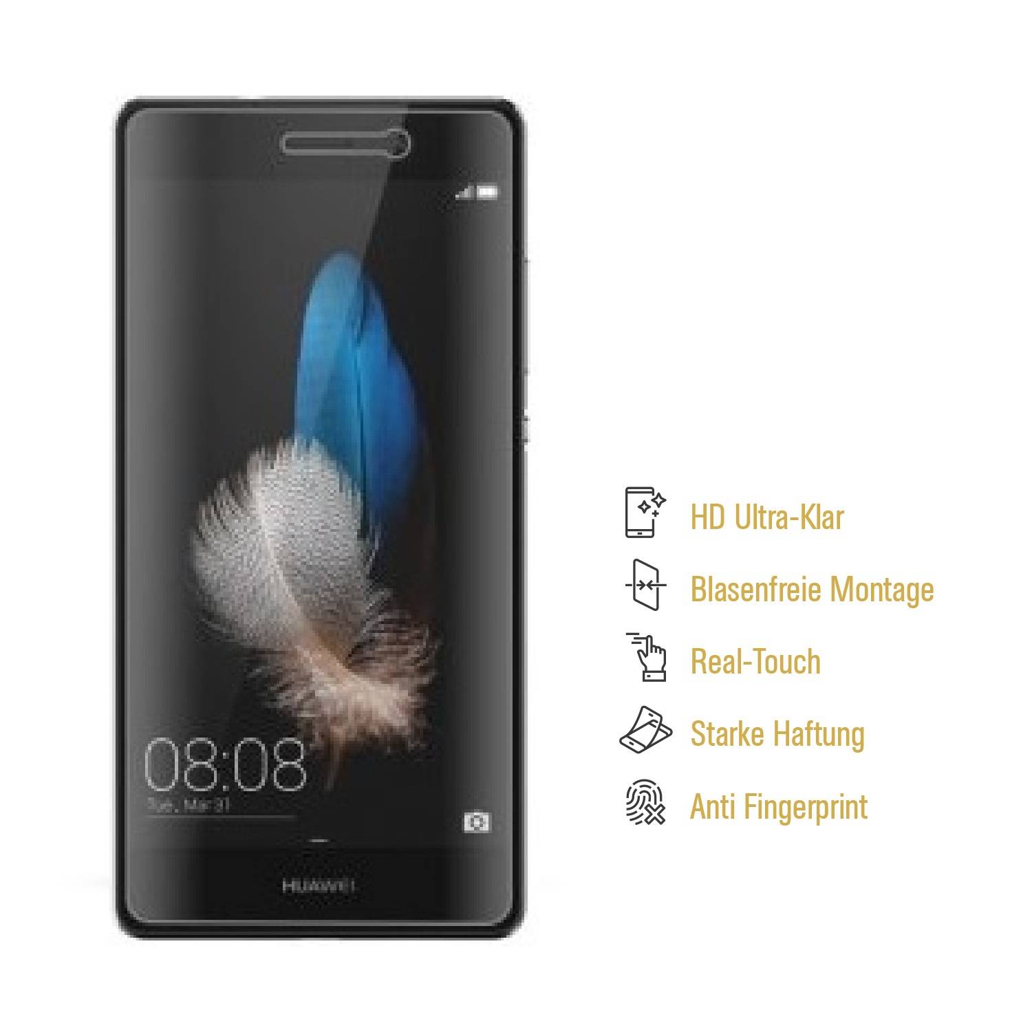 2x Displayschutzfolie für Huawei P8 Displayfolie Schutzfolie HD ULTRA KLAR
