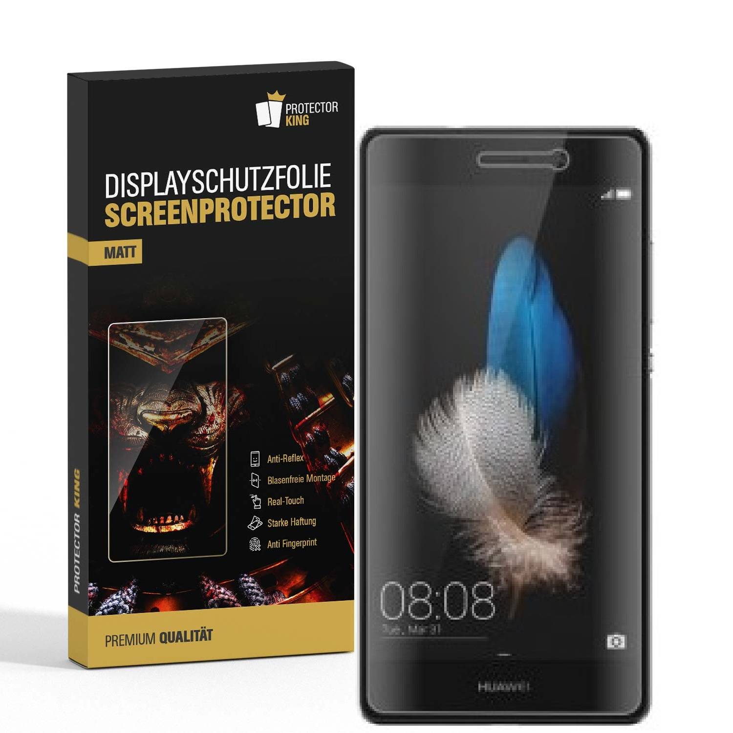 6x Displayschutzfolie für Huawei P8 ANTI-REFLEX Displayfolie Schutzfolie MATT