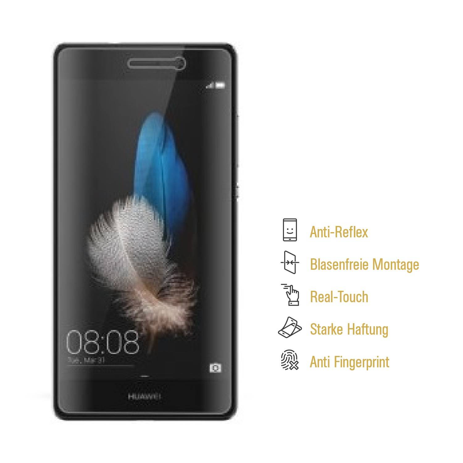 6x Displayschutzfolie für Huawei P8 ANTI-REFLEX Displayfolie Schutzfolie MATT