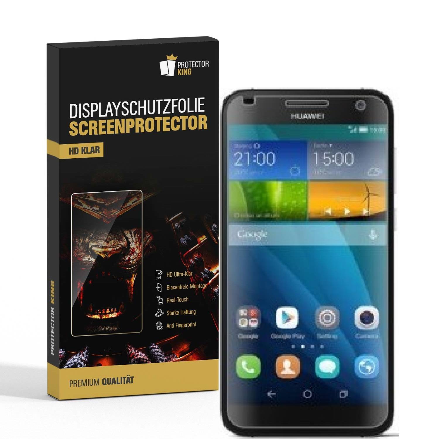 4x Displayschutzfolie für Huawei G7 Displayfolie Schutzfolie HD ULTRA KLAR