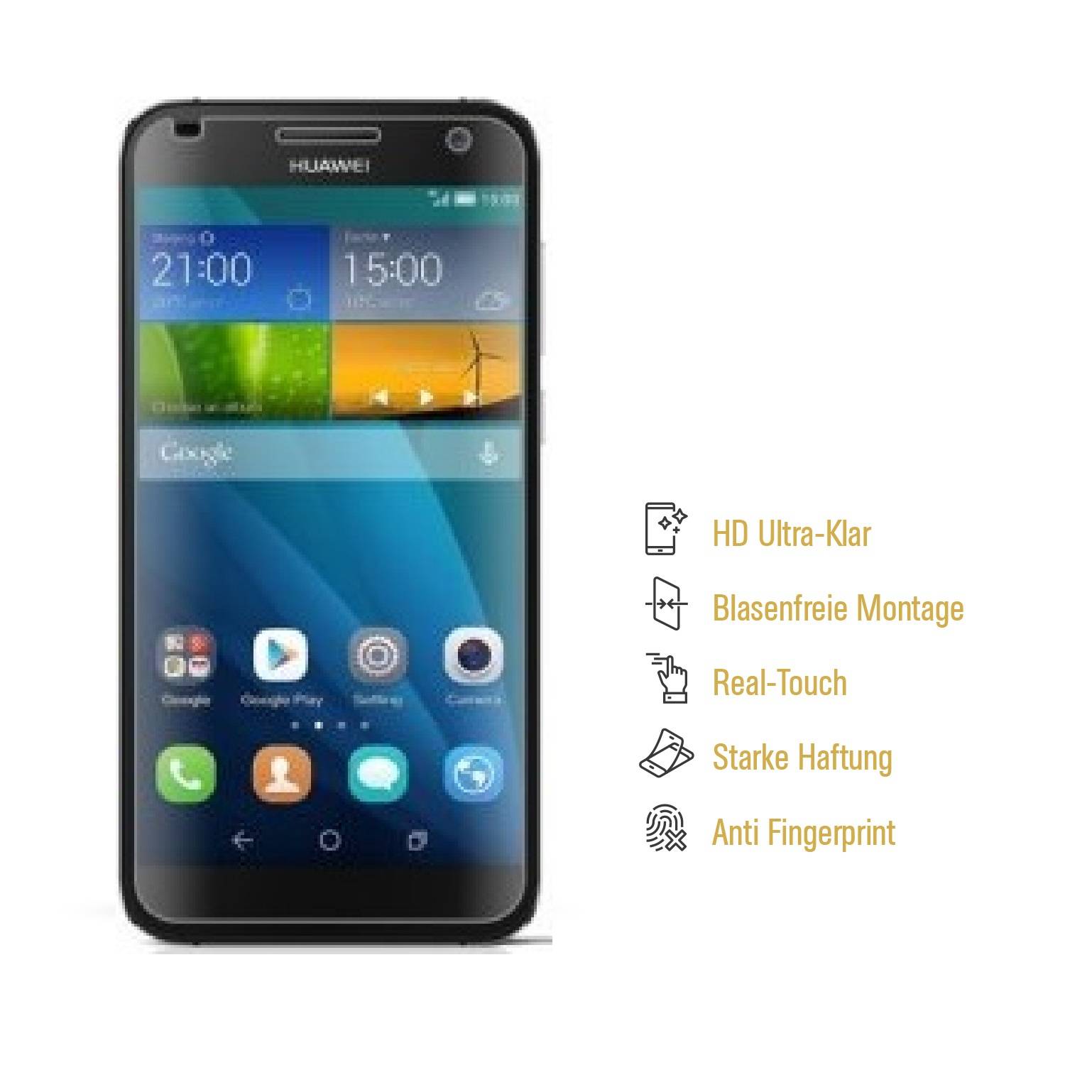 4x Displayschutzfolie für Huawei G7 Displayfolie Schutzfolie HD ULTRA KLAR