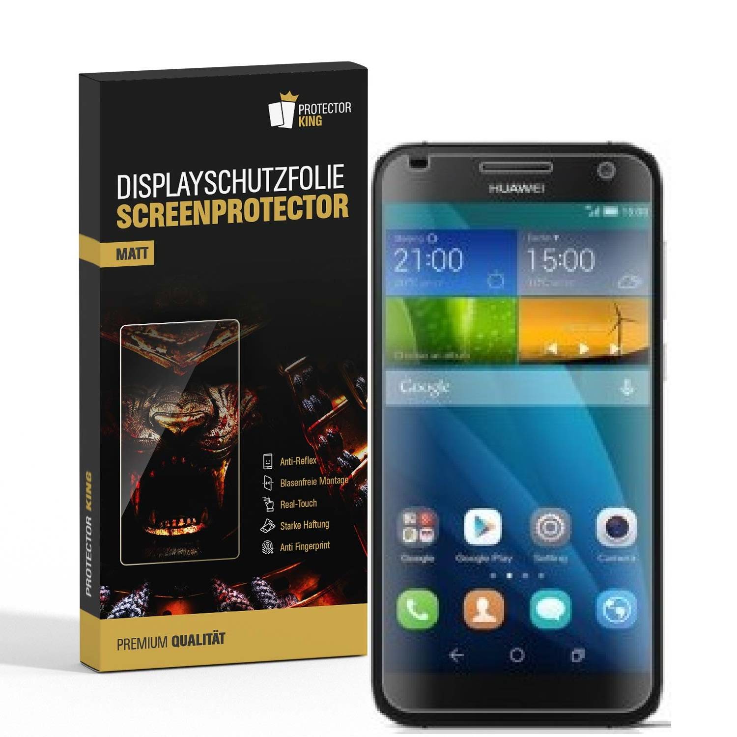 3x Displayschutzfolie für Huawei G7 ANTI-REFLEX Displayfolie Schutzfolie MATT