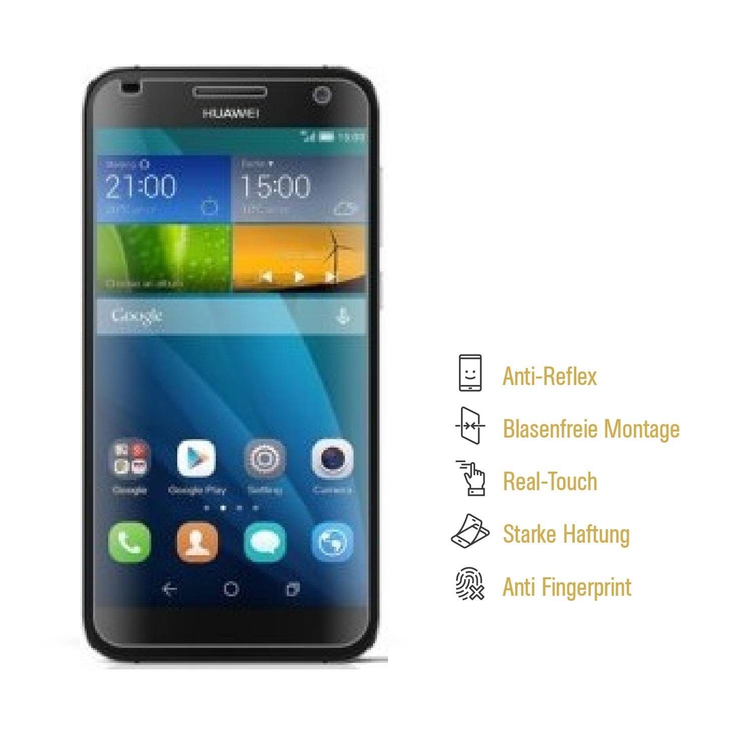 3x Displayschutzfolie für Huawei G7 ANTI-REFLEX Displayfolie Schutzfolie MATT