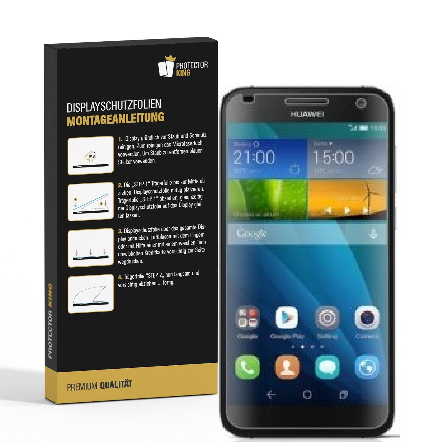 3x Displayschutzfolie für Huawei G7 ANTI-REFLEX Displayfolie Schutzfolie MATT