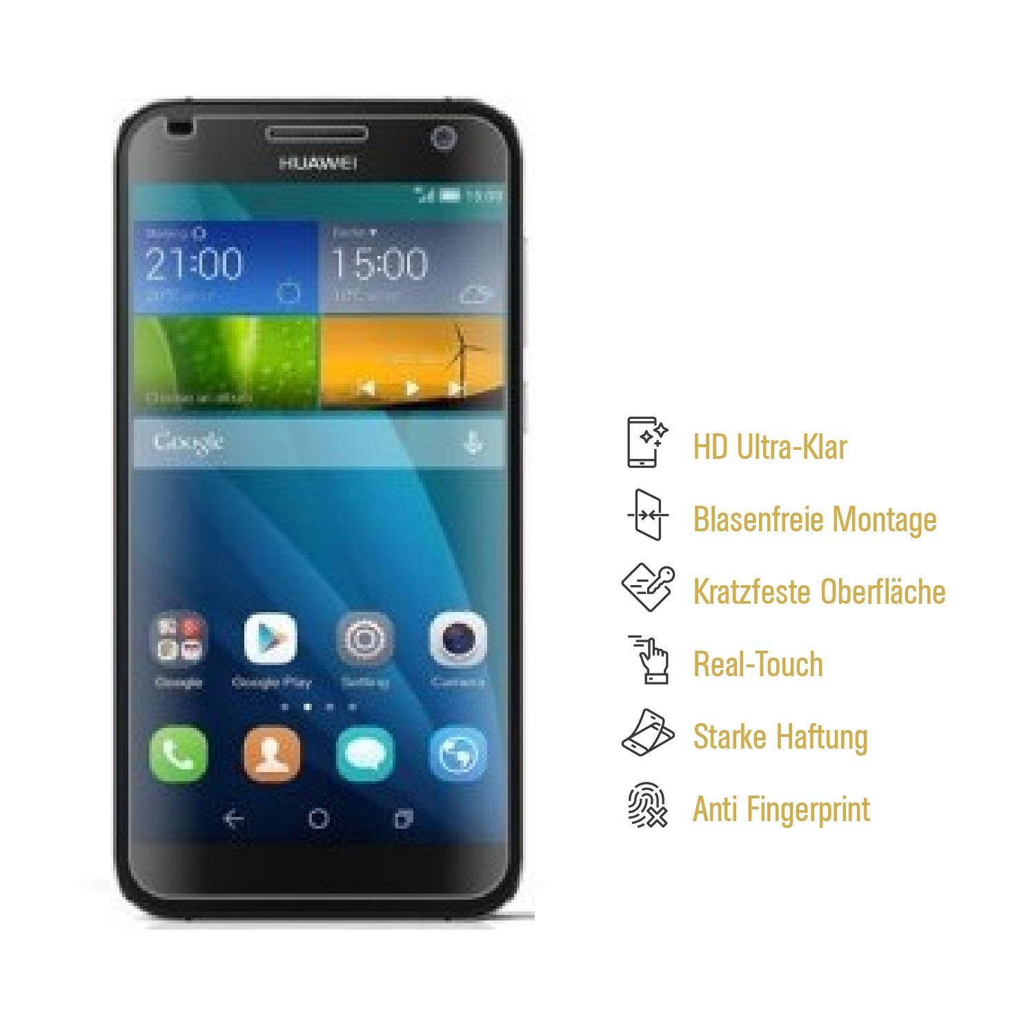 3x Panzerfolie für Huawei G7 ANTI-SCHOCK Displayschutzfolie Displayfolie HD KLAR