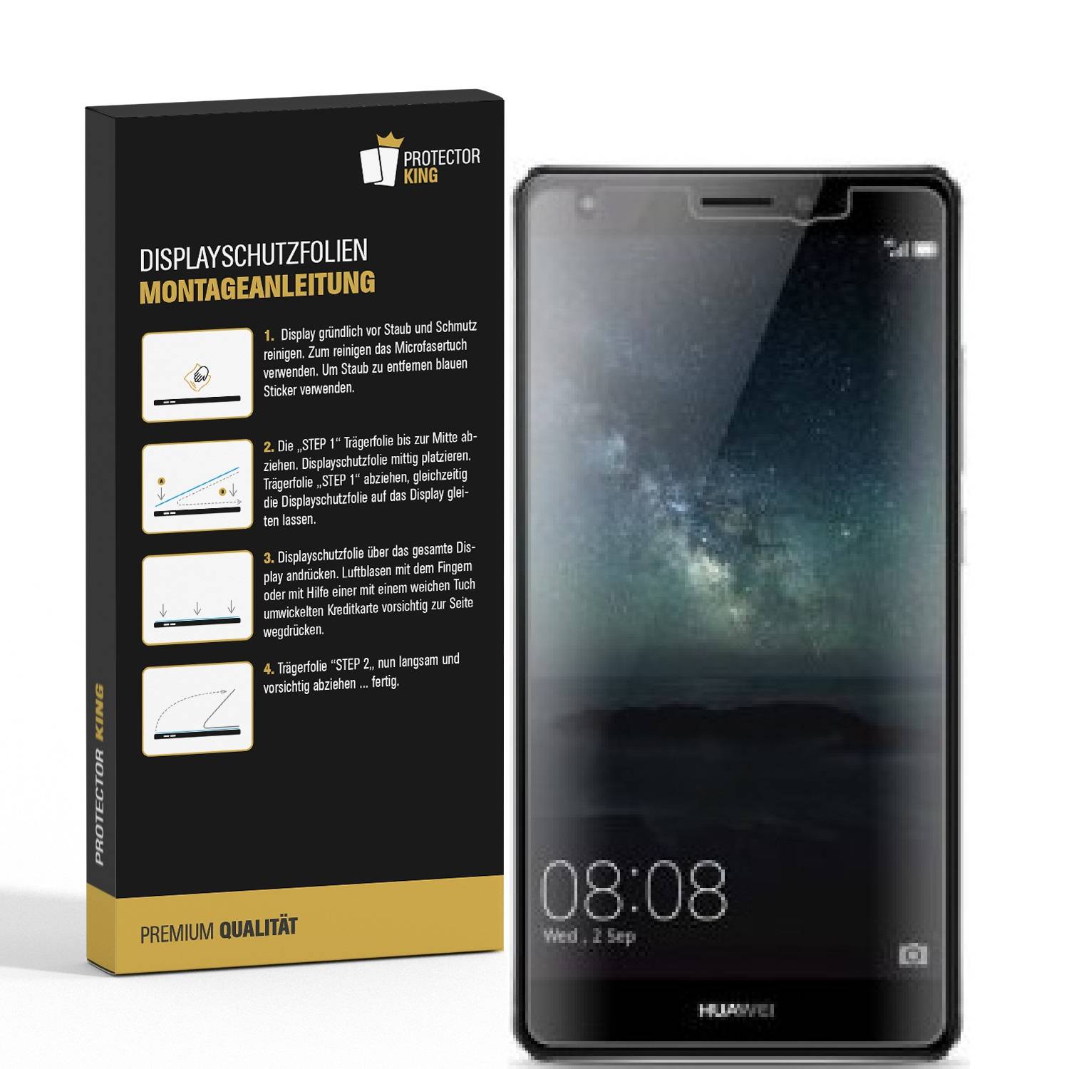 3x Displayschutzfolie für Huawei Mate S Displayfolie Schutzfolie HD ULTRA KLAR
