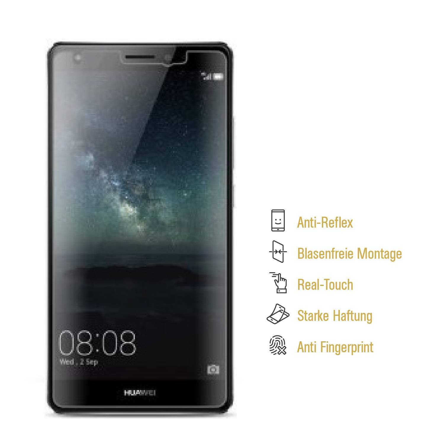 6x Displayschutzfolie für Huawei Mate S ANTI-REFLEX Displayfolie Schutzfolie MATT