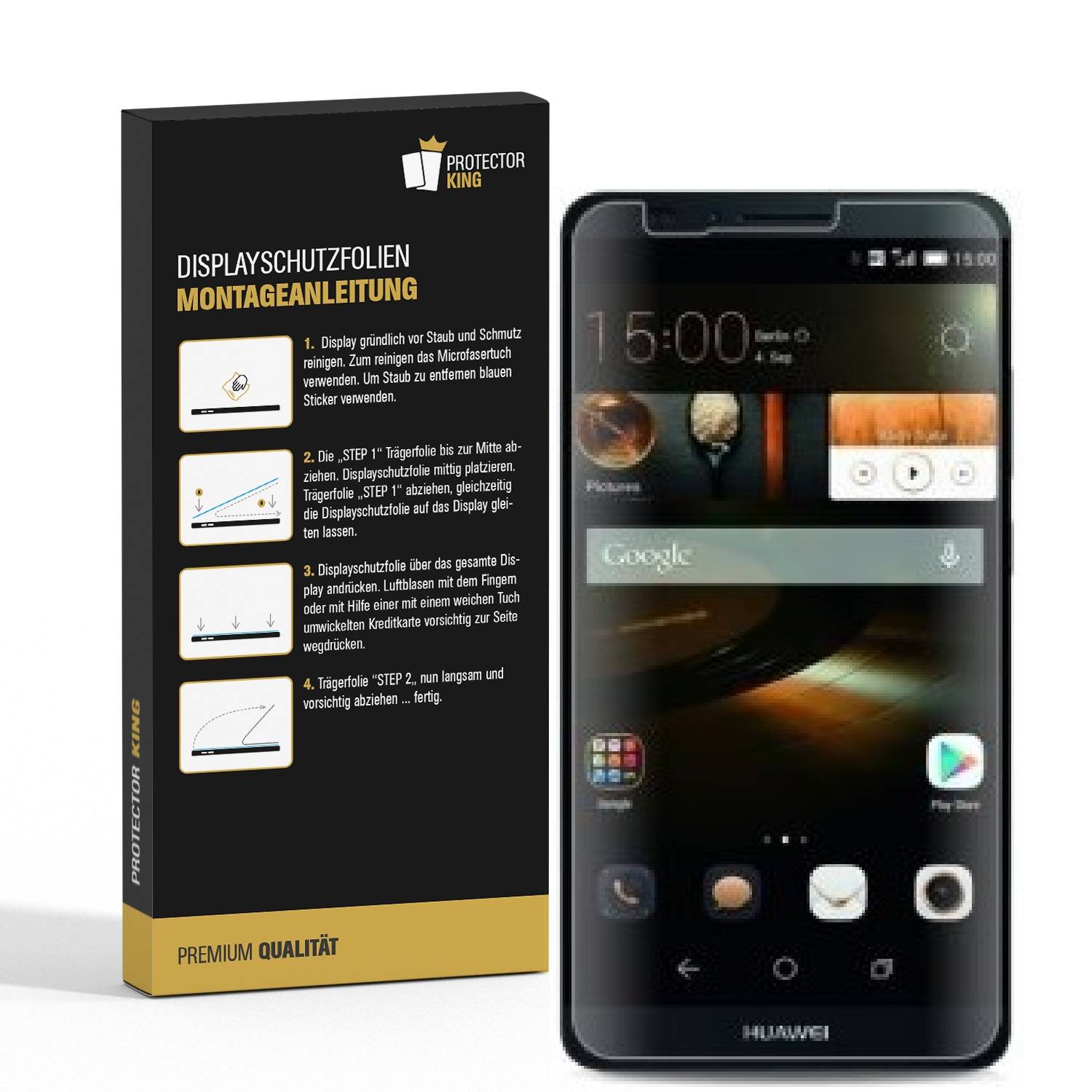 2x Displayschutzfolie für Huawei Mate 7 Displayfolie Schutzfolie HD ULTRA KLAR