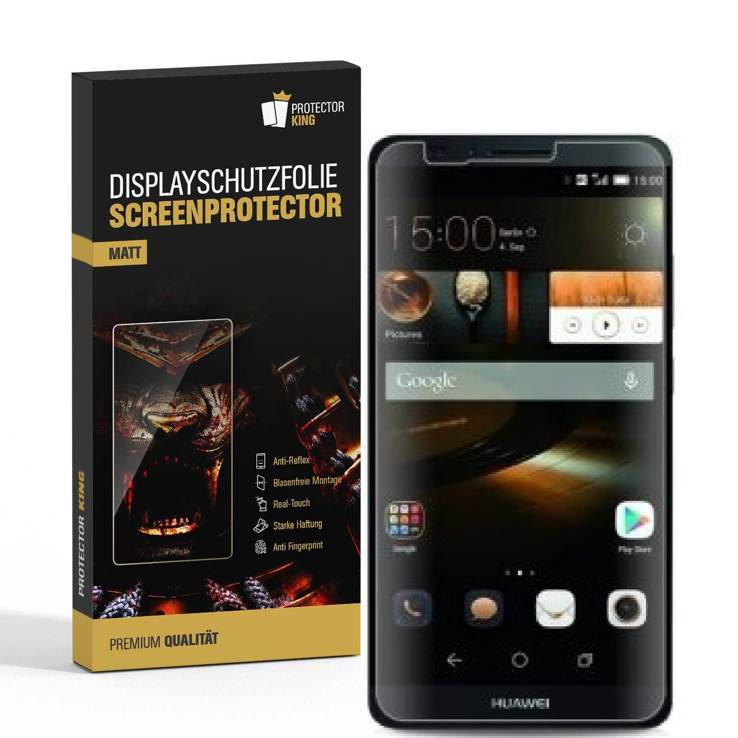 3x Displayschutzfolie für Huawei Mate 7 ANTI-REFLEX Displayfolie MATT