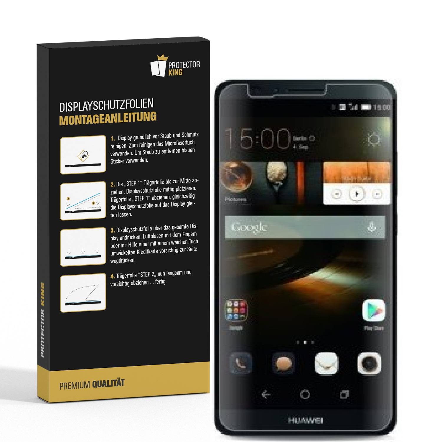 2x Displayschutzfolie für Huawei Mate 7 ANTI-REFLEX Displayfolie MATT