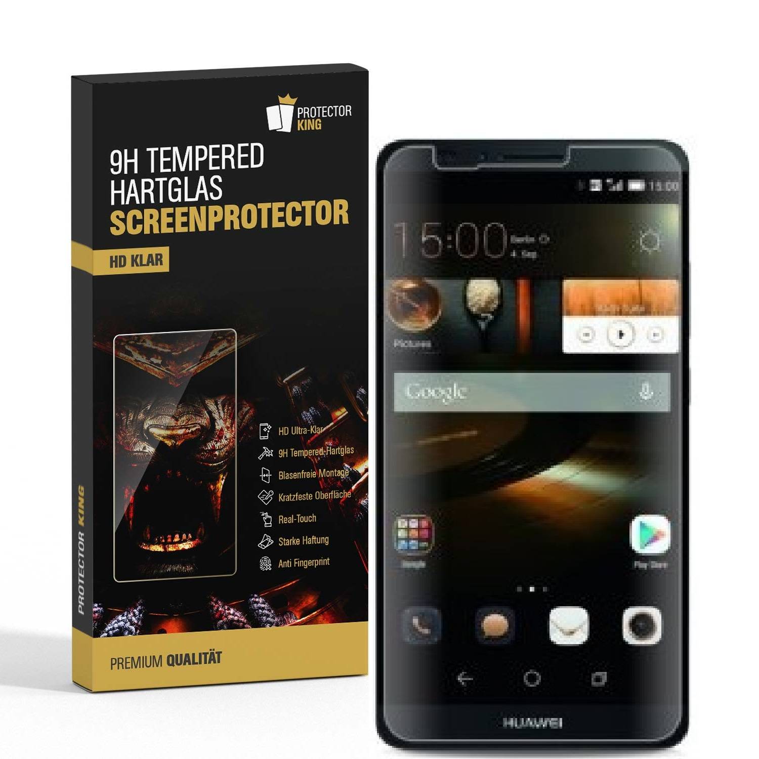 2x 9H Hartglas für Huawei Mate 7 Displayschutz Schutzglas Schutzfolie Panzerfolie Panzerglas Displayglas Tempered Glasfolie Sicherheitsglas Echtglas