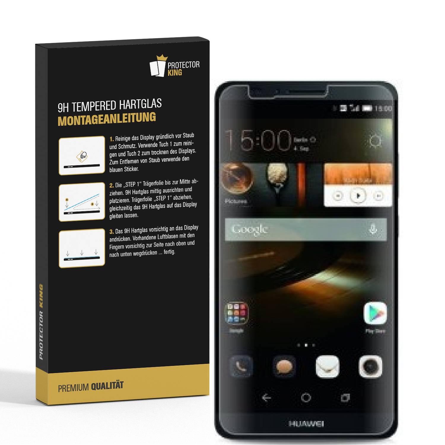 6x 9H Hartglas für Huawei Mate 7 Displayschutz Schutzglas Schutzfolie Panzerfolie Panzerglas Displayglas Tempered Glasfolie Sicherheitsglas Echtglas