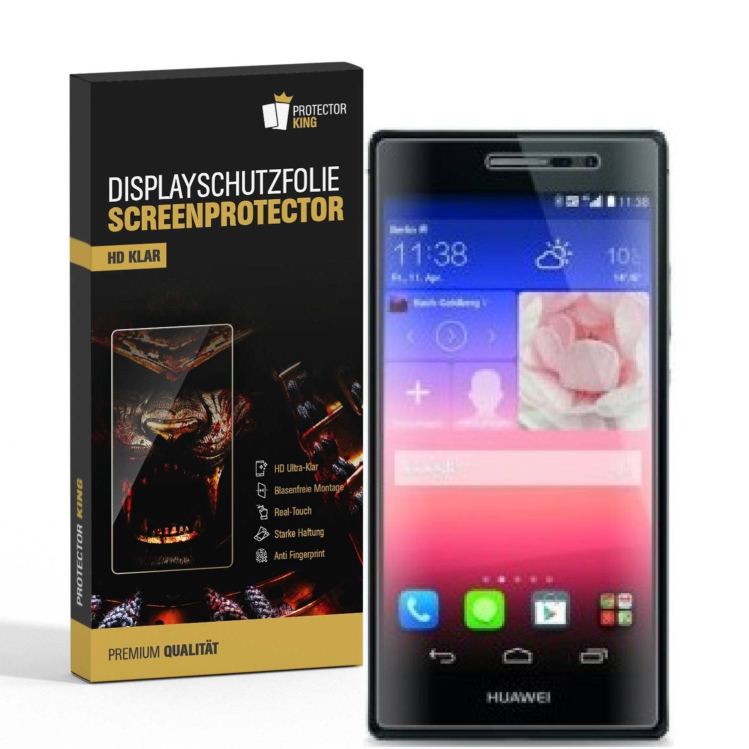 2x Displayschutzfolie für Huawei P7 Displayfolie Schutzfolie HD ULTRA KLAR