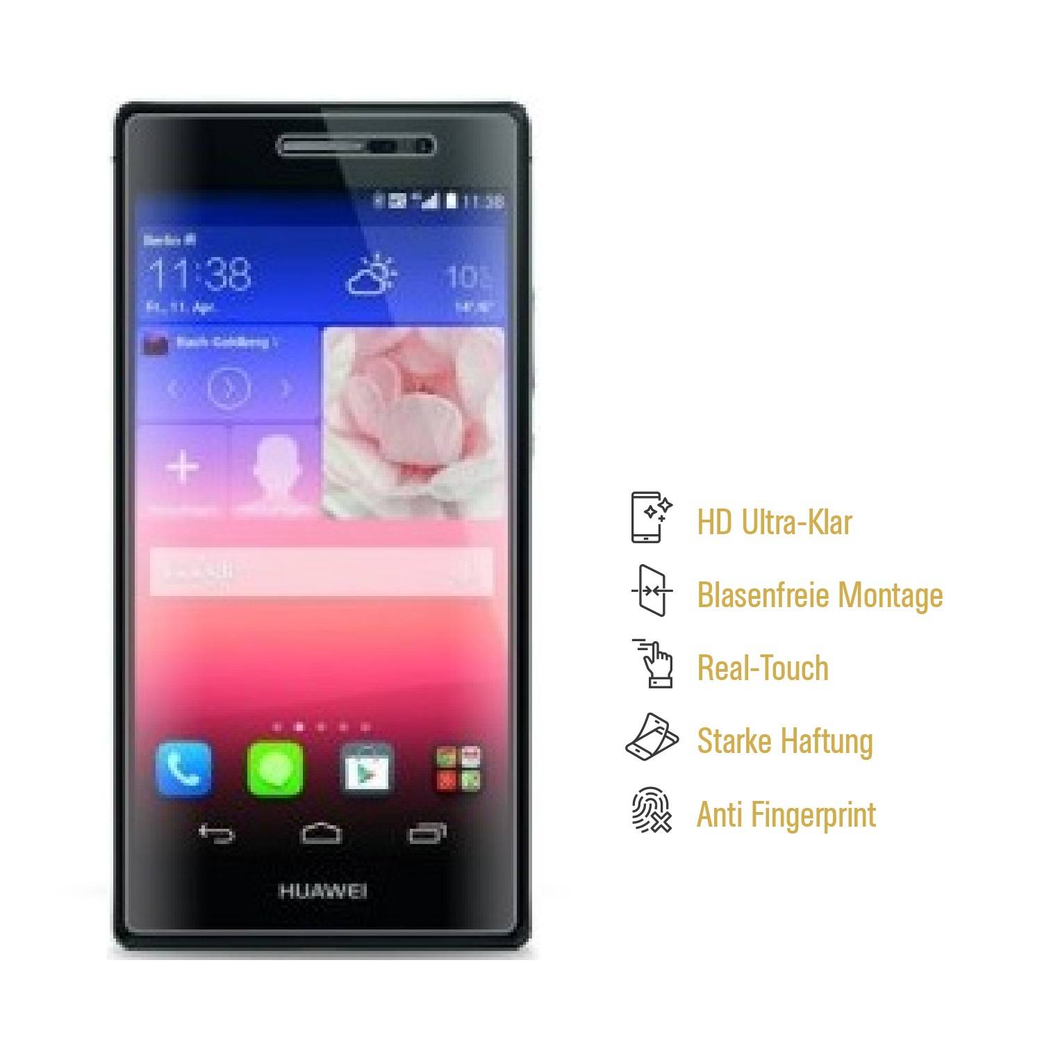 2x Displayschutzfolie für Huawei P7 Displayfolie Schutzfolie HD ULTRA KLAR
