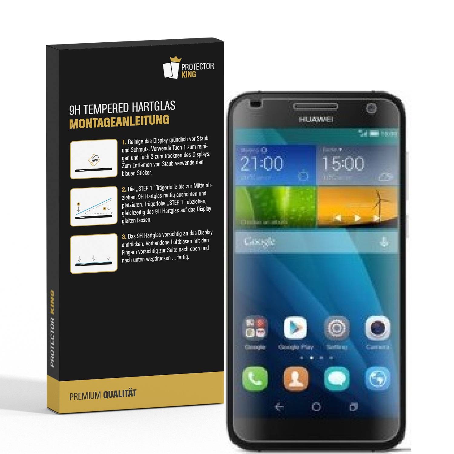 1x 9H Hartglasfolie für Huawei G7 Schutzglas Panzerfolie Schutzfolie HD KLAR Panzerglas Schutzfolie