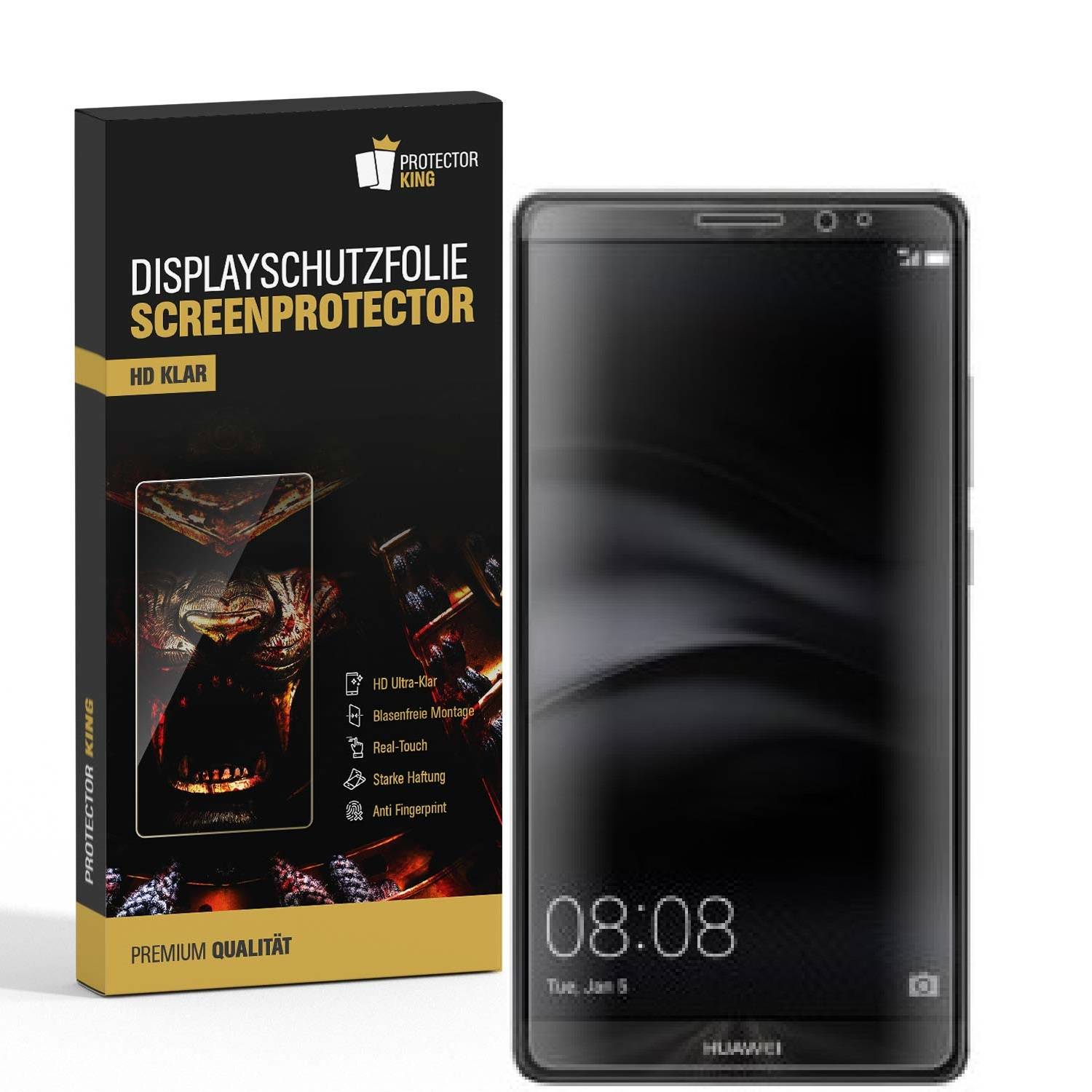 6x Displayschutzfolie für Huawei Mate 8 Displayfolie Schutzfolie HD ULTRA KLAR