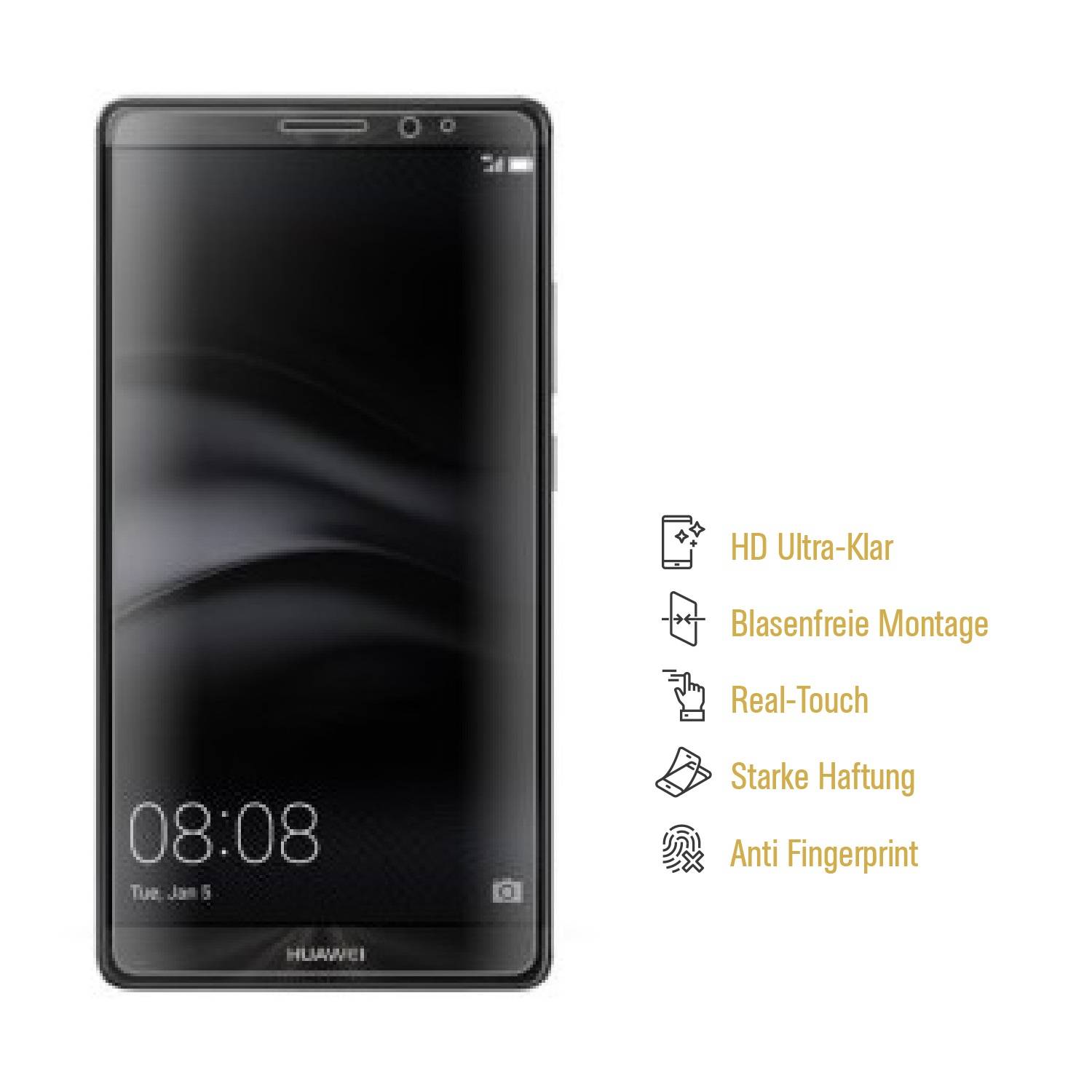 6x Displayschutzfolie für Huawei Mate 8 Displayfolie Schutzfolie HD ULTRA KLAR