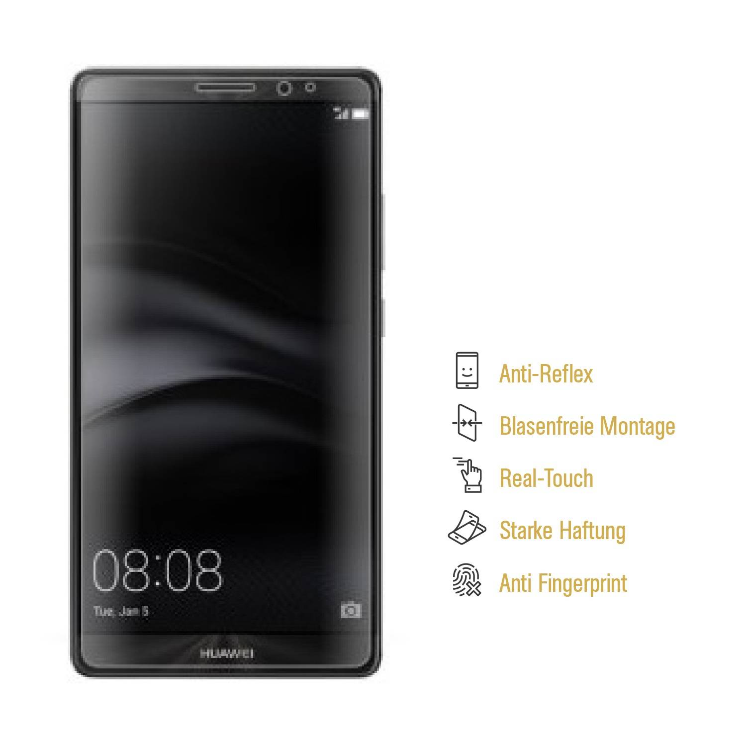6x Displayschutzfolie für Huawei Mate 8 ANTI-REFLEX Displayfolie Schutzfolie MATT