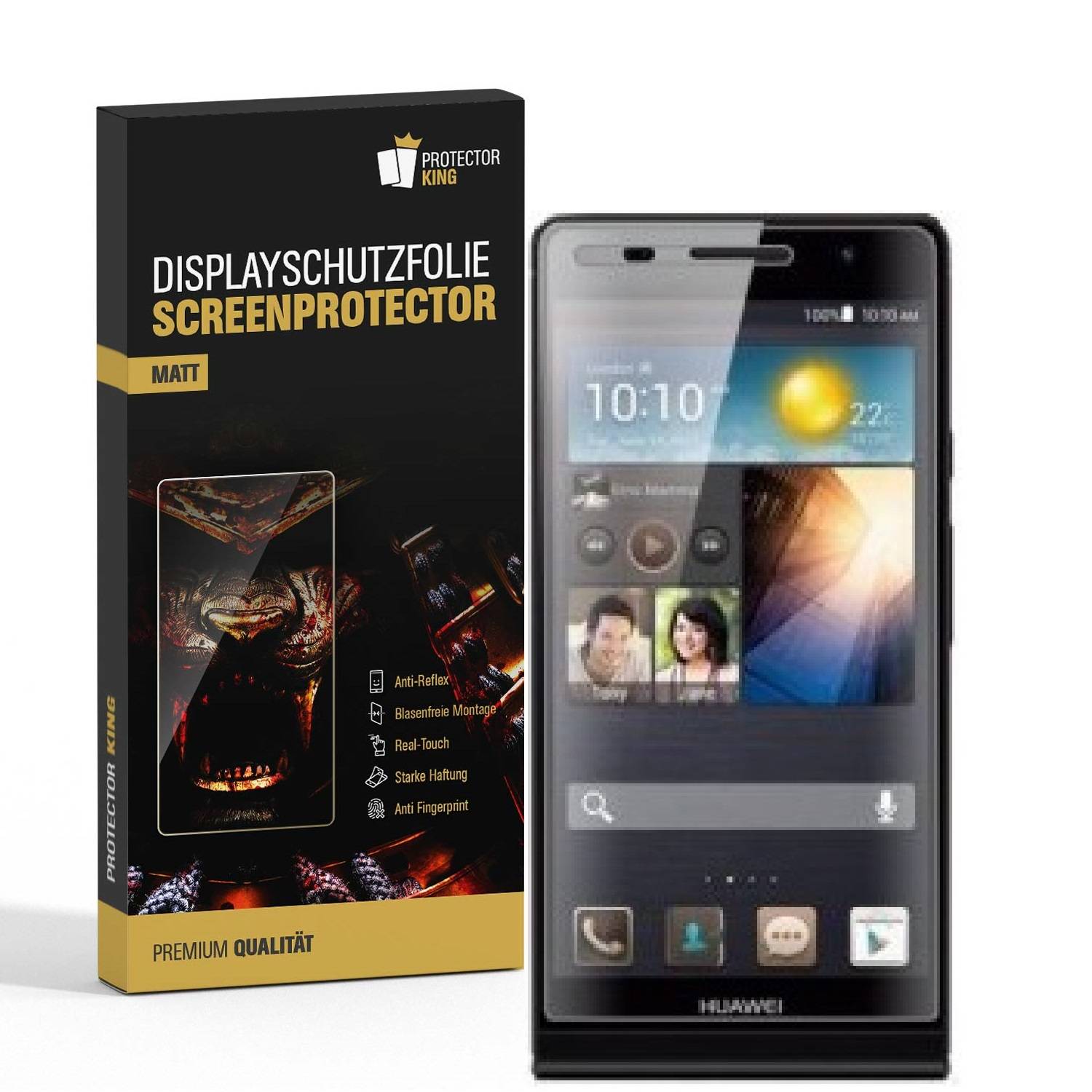 4x Displayschutzfolie für Huawei P6 ANTI-REFLEX Displayfolie Schutzfolie MATT