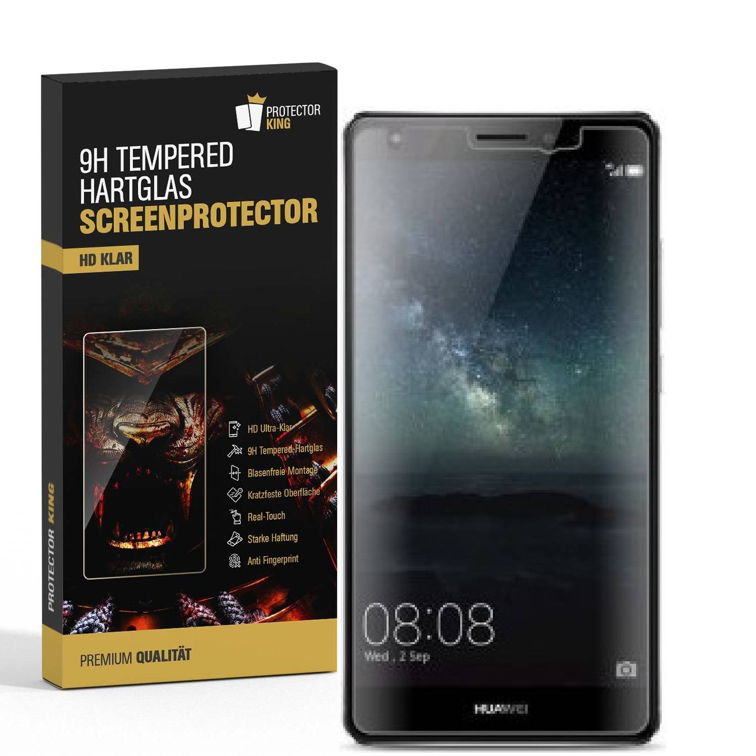 3x 9H Hartglas für Huawei Mate S Displayschutz Schutzglas Schutzfolie Panzerfolie Panzerglas Displayglas Tempered Glasfolie Sicherheitsglas Echtglas