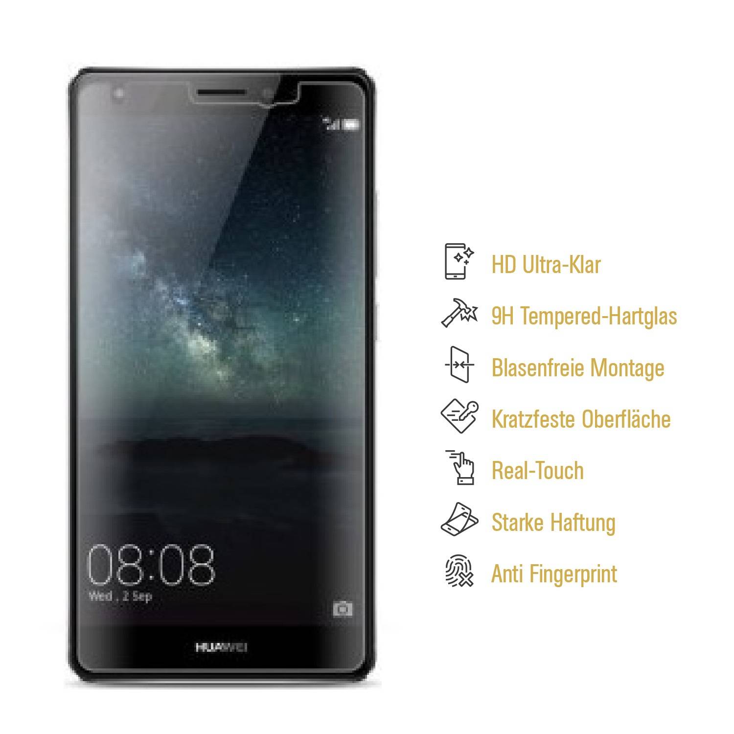 2x 9H Hartglas für Huawei Mate S Displayschutz Schutzglas Schutzfolie Panzerfolie Panzerglas Displayglas Tempered Glasfolie Sicherheitsglas Echtglas