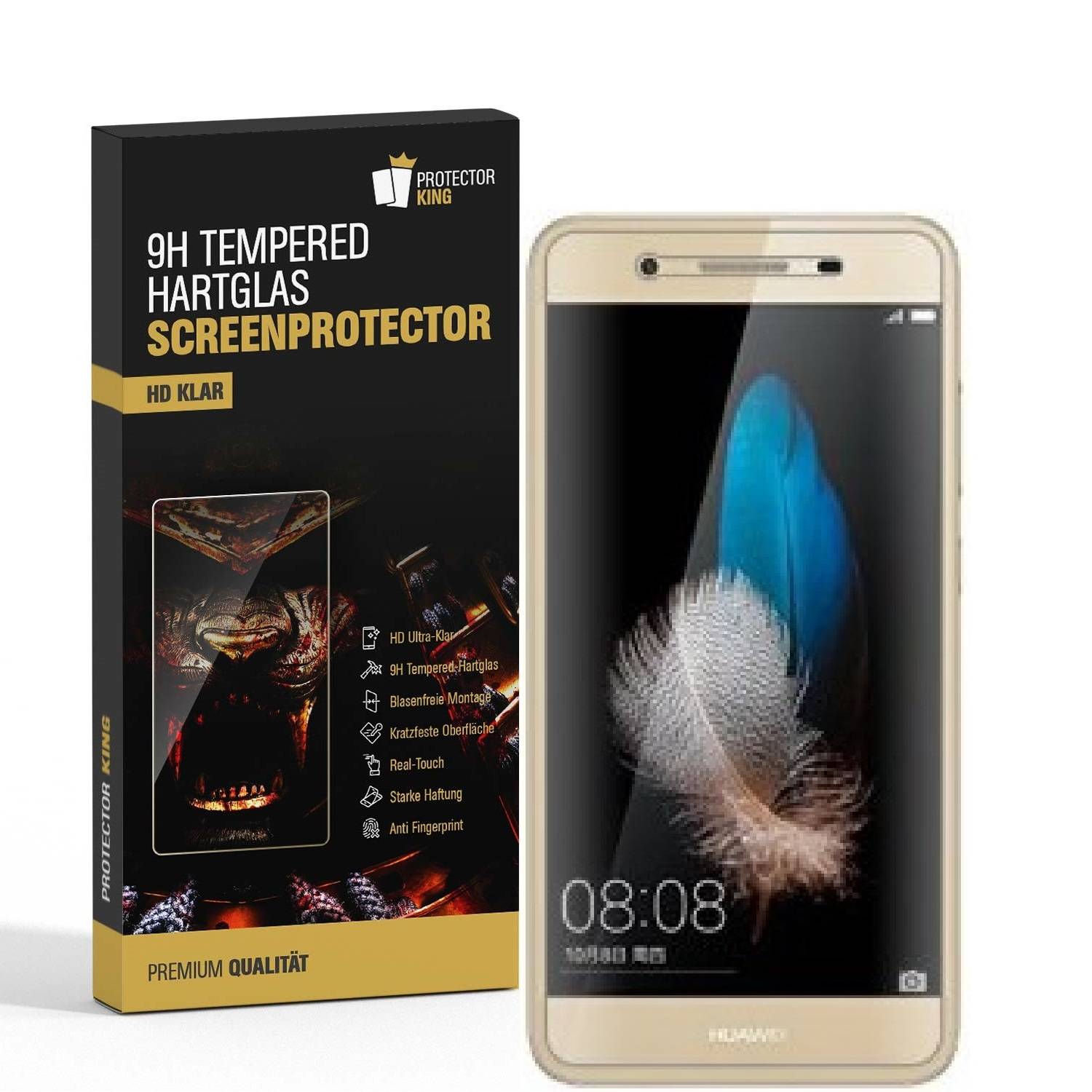 4x 9H Hartglasfolie für Huawei Enjoy 5S Schutzglas Panzerfolie Schutzfolie KLAR Panzerglas Schutzfolie