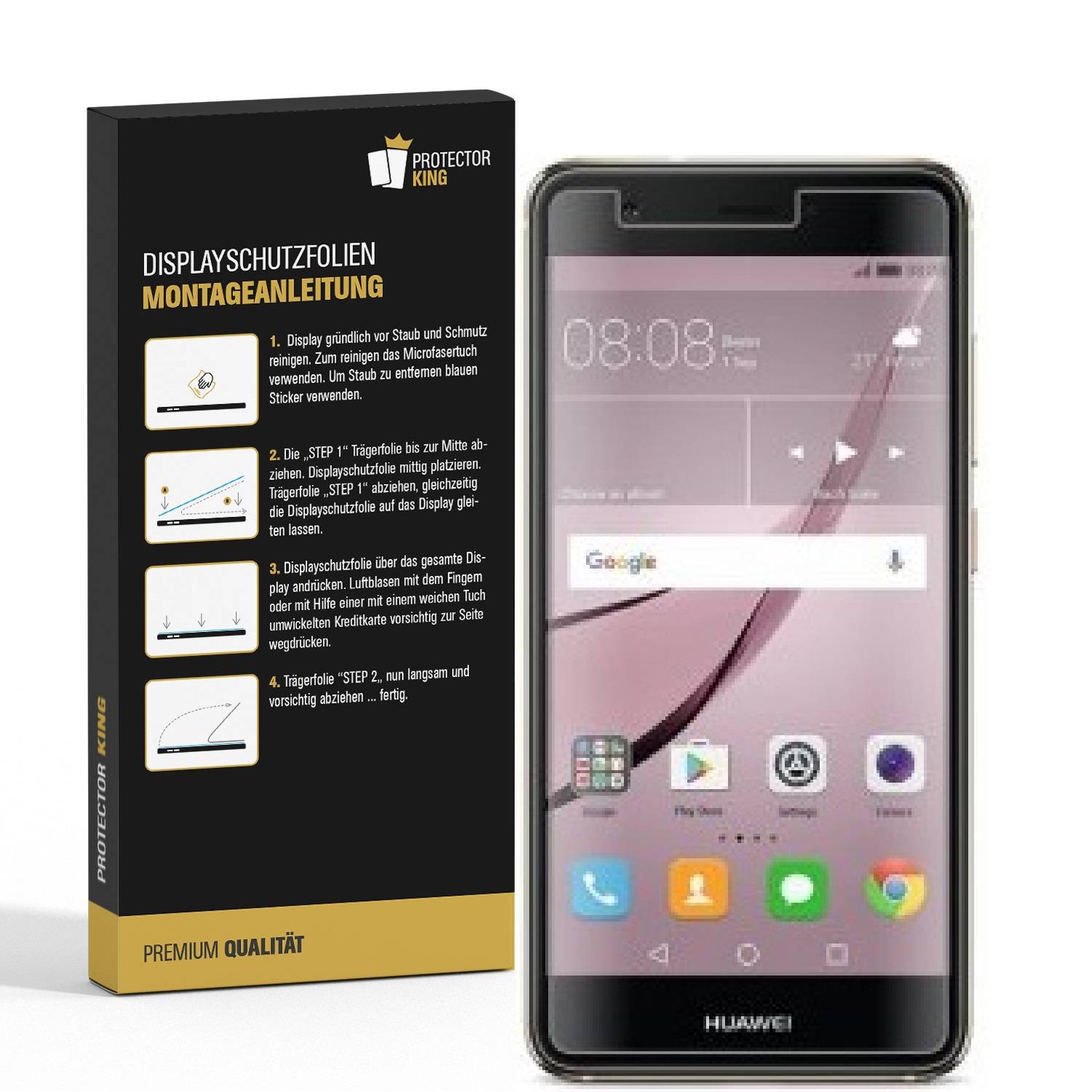 2x Displayschutzfolie für Huawei Nova Displayfolie Schutzfolie HD ULTRA KLAR