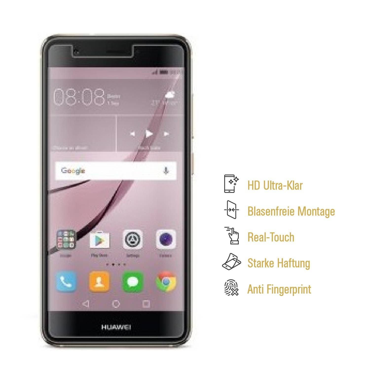 2x Displayschutzfolie für Huawei Nova Displayfolie Schutzfolie HD ULTRA KLAR