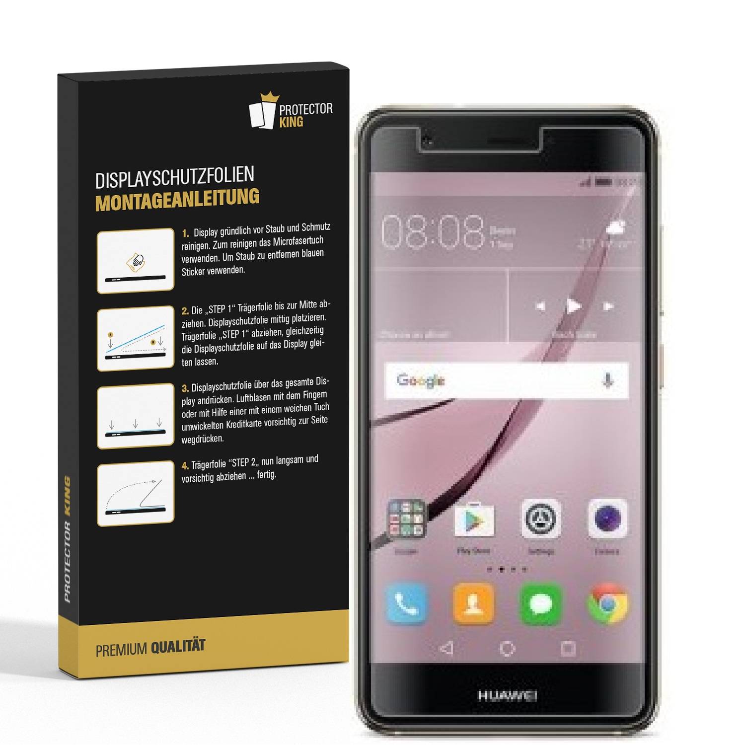 2x Panzerfolie für Huawei Nova ANTI-SCHOCK Displayschutzfolie Displayfolie KLAR