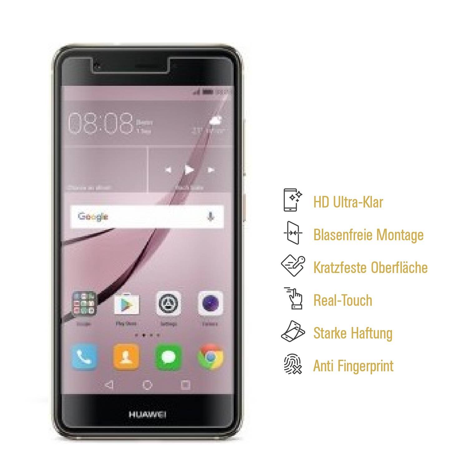 6x Panzerfolie für Huawei Nova ANTI-SCHOCK Displayschutzfolie Displayfolie KLAR