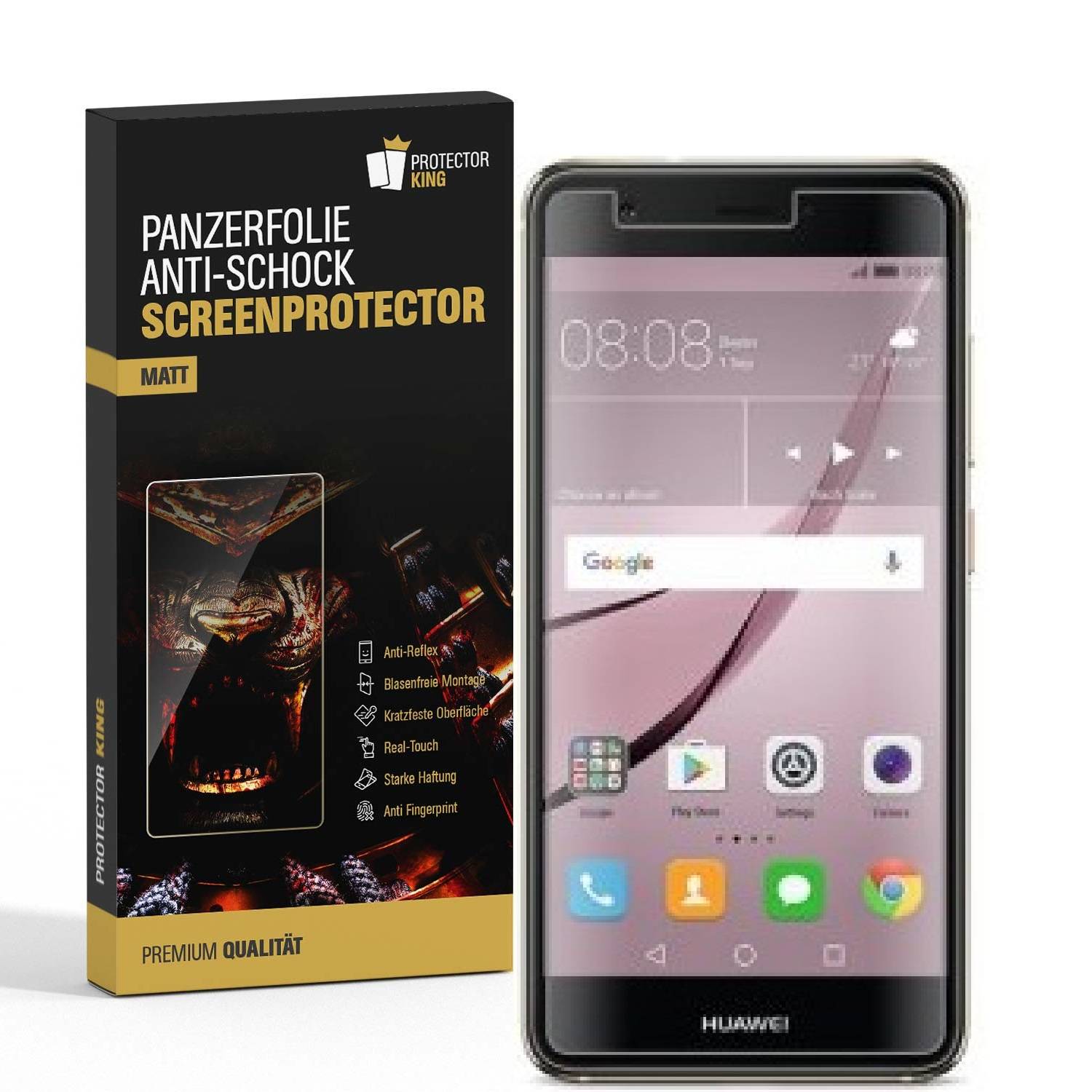6x Panzerfolie für Huawei Nova ANTI-SCHOCK Displayschutzfolie Displayfolie MATT