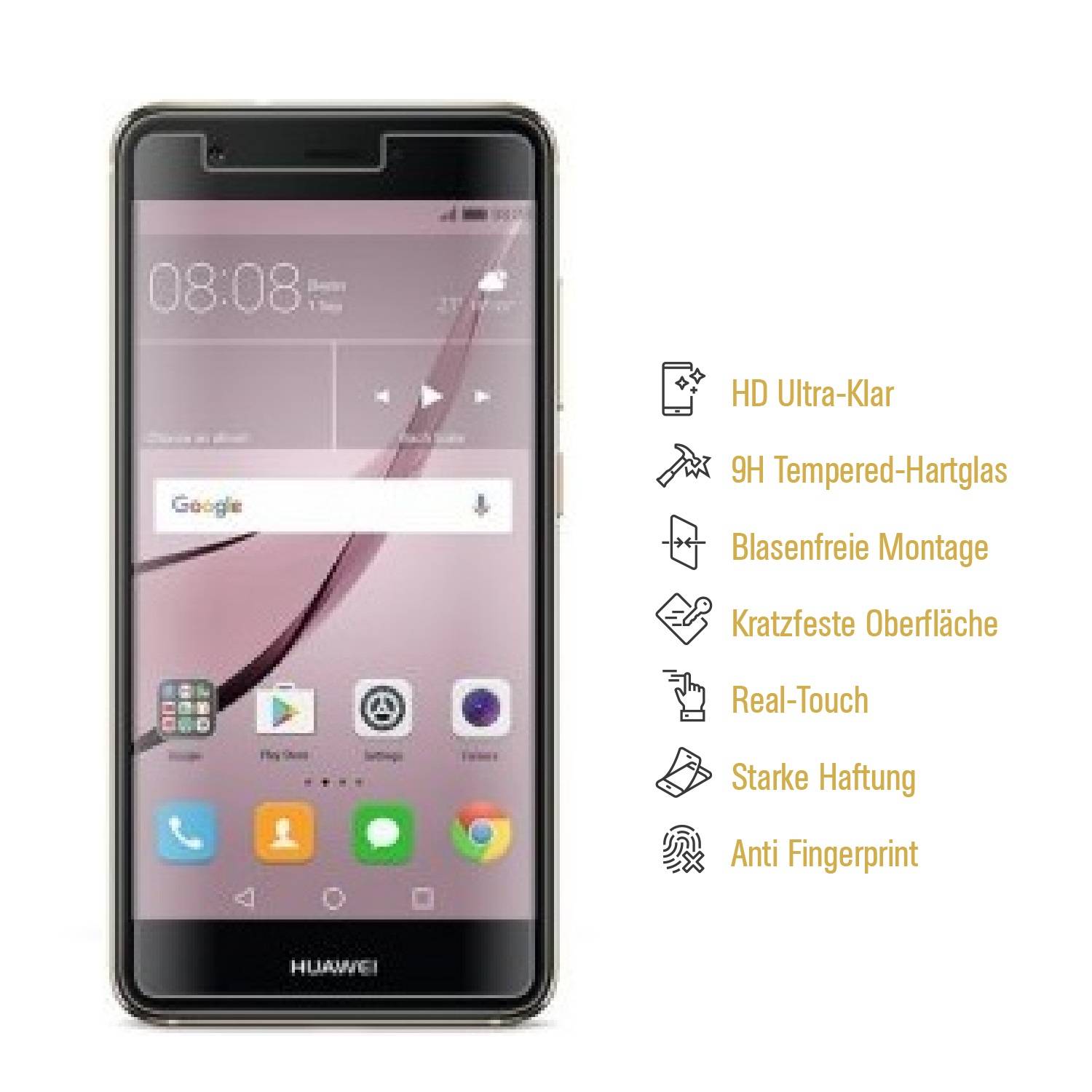 6x 9H Hartglas für Huawei Nova Displayschutz Schutzglas Schutzfolie Panzerfolie Panzerglas Displayglas Tempered Glasfolie Sicherheitsglas Echtglas