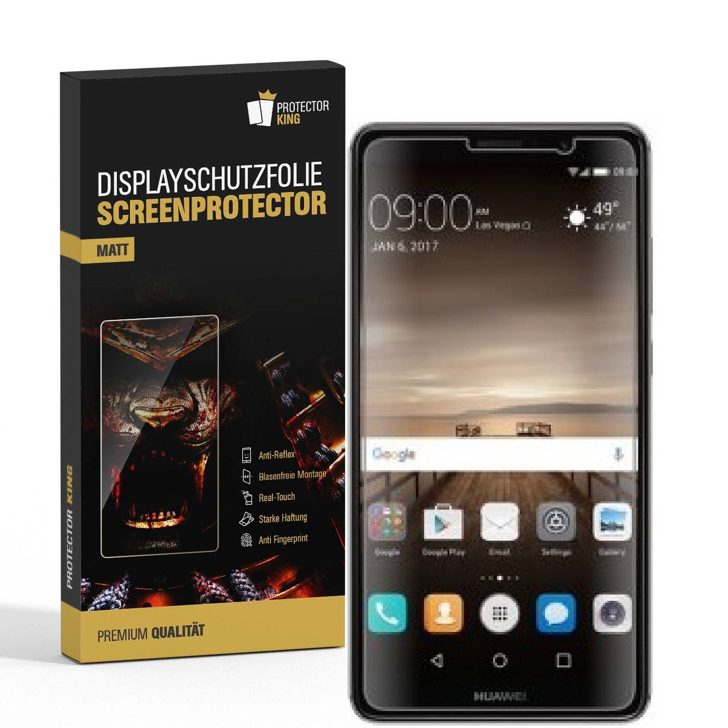 3x Displayschutzfolie für Huawei Mate 9 ANTI-REFLEX Displayfolie Schutzfolie MATT