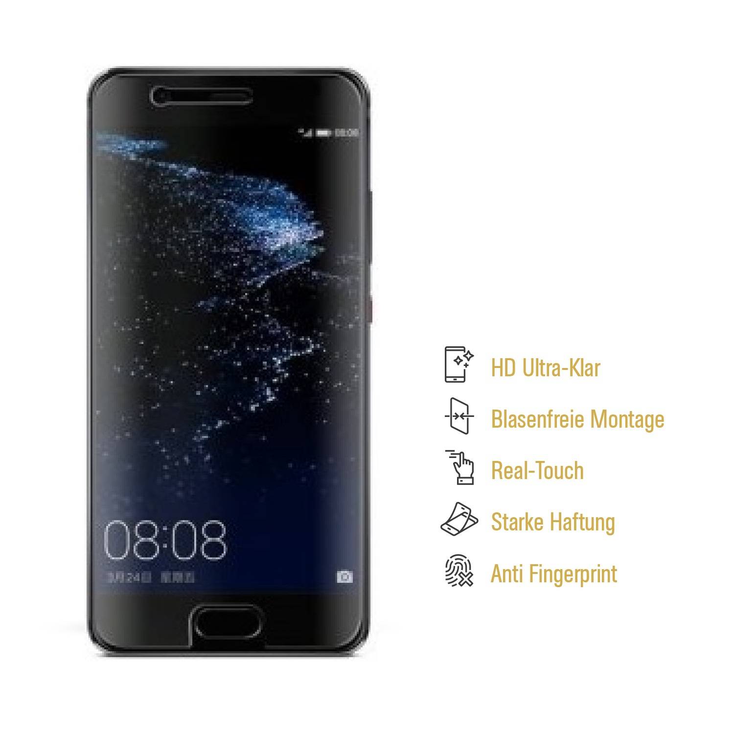3x Displayschutzfolie für Huawei P10 Plus Displayfolie Schutzfolie HD ULTRA KLAR