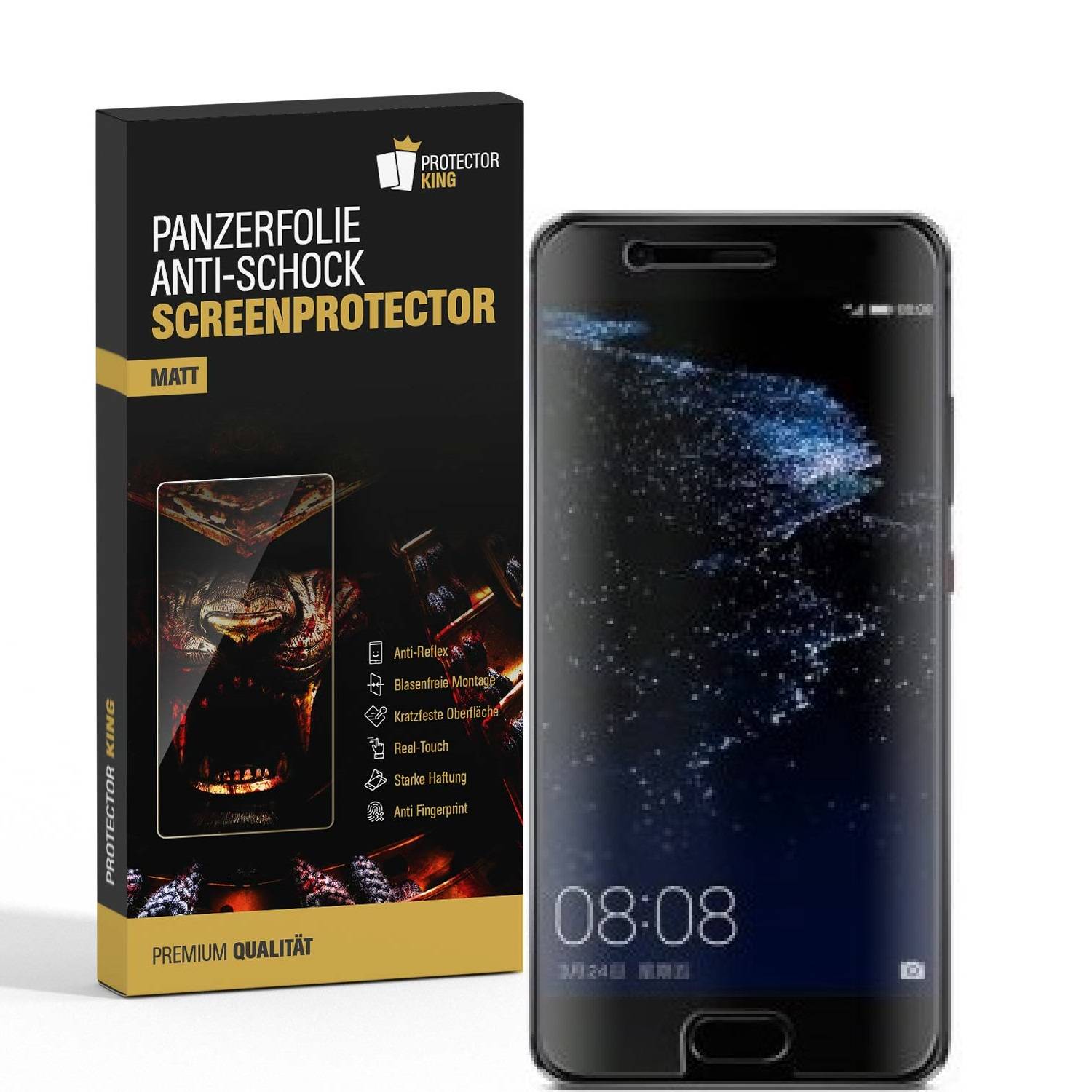 3x Panzerfolie für Huawei P10 ANTI-SCHOCK Displayschutzfolie Displayfolie MATT