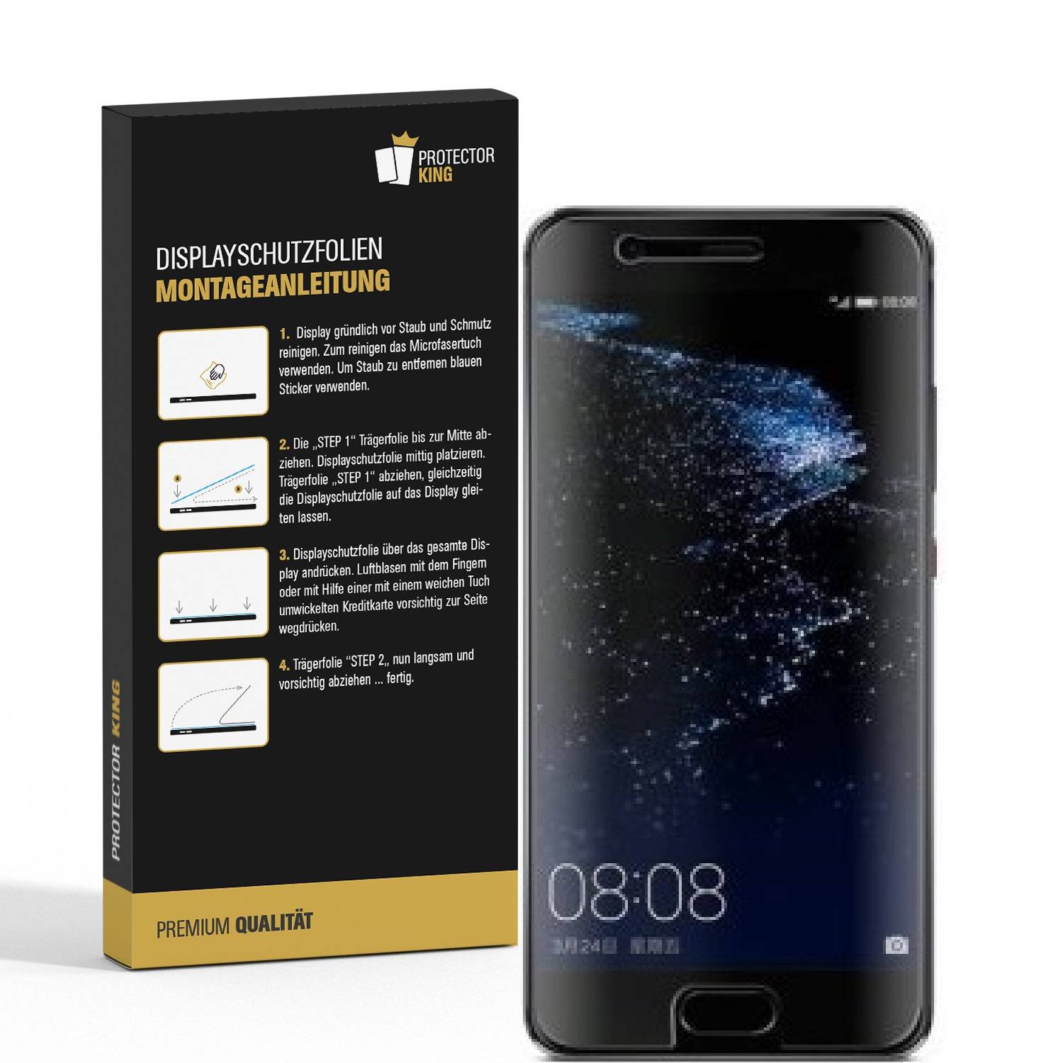 2x Panzerfolie für Huawei P10 ANTI-SCHOCK Displayschutzfolie Displayfolie MATT