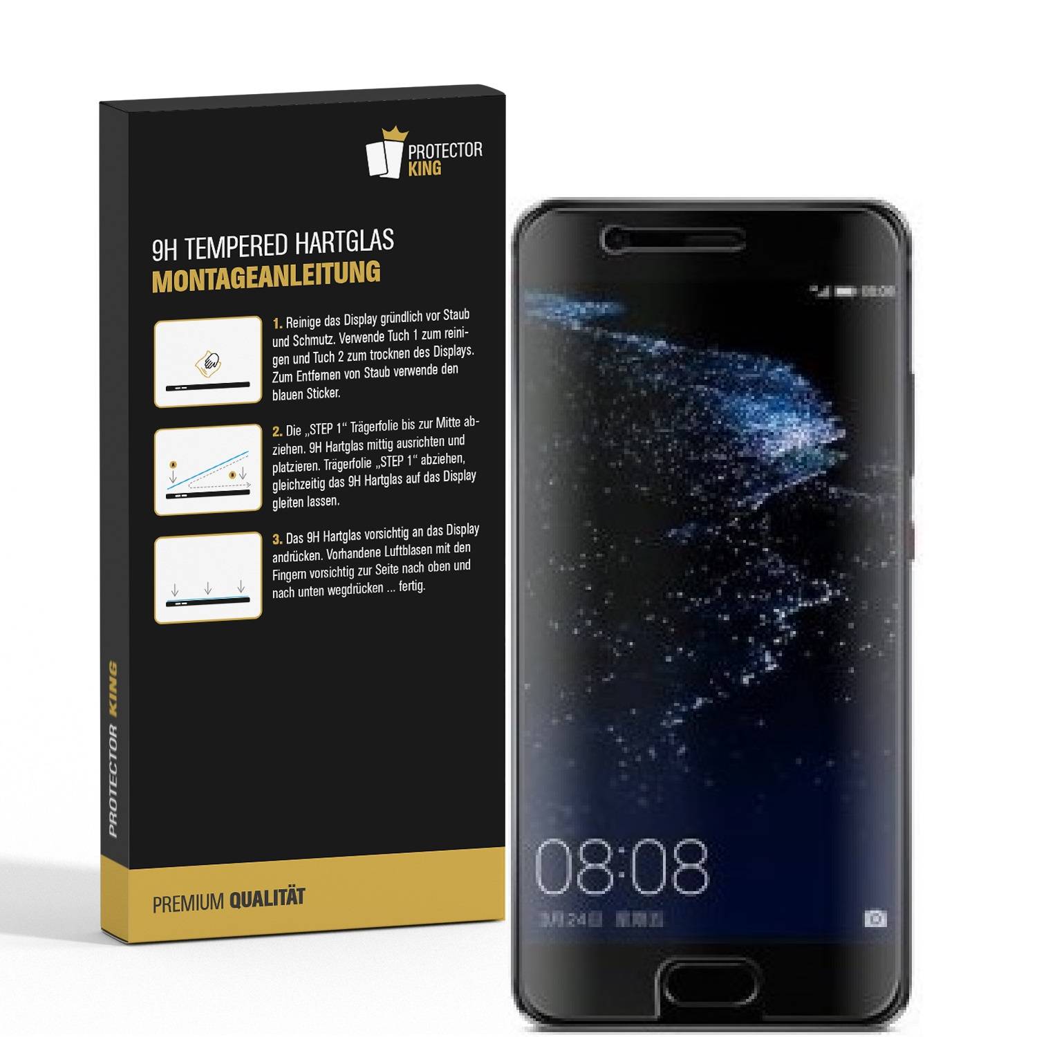 4x 9H Hartglas für Huawei P10 Lite Schutzglas Panzerfolie Displayschutzfolie KLAR Panzerglas Schutzfolie